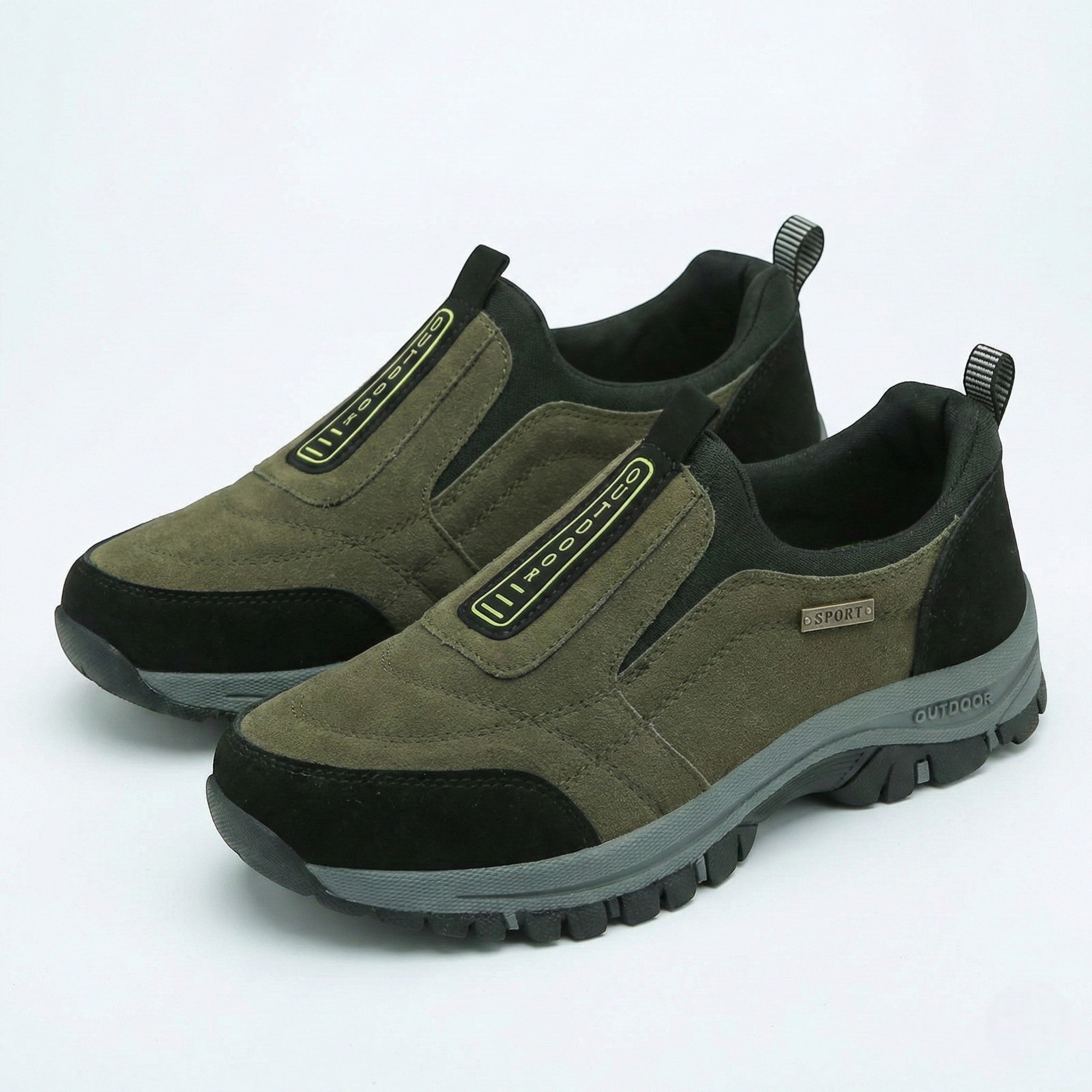 Oliver - Men's Comfortable Sneakers with Slip - Resistant Sole - Shoes - Green - Jones & Smith