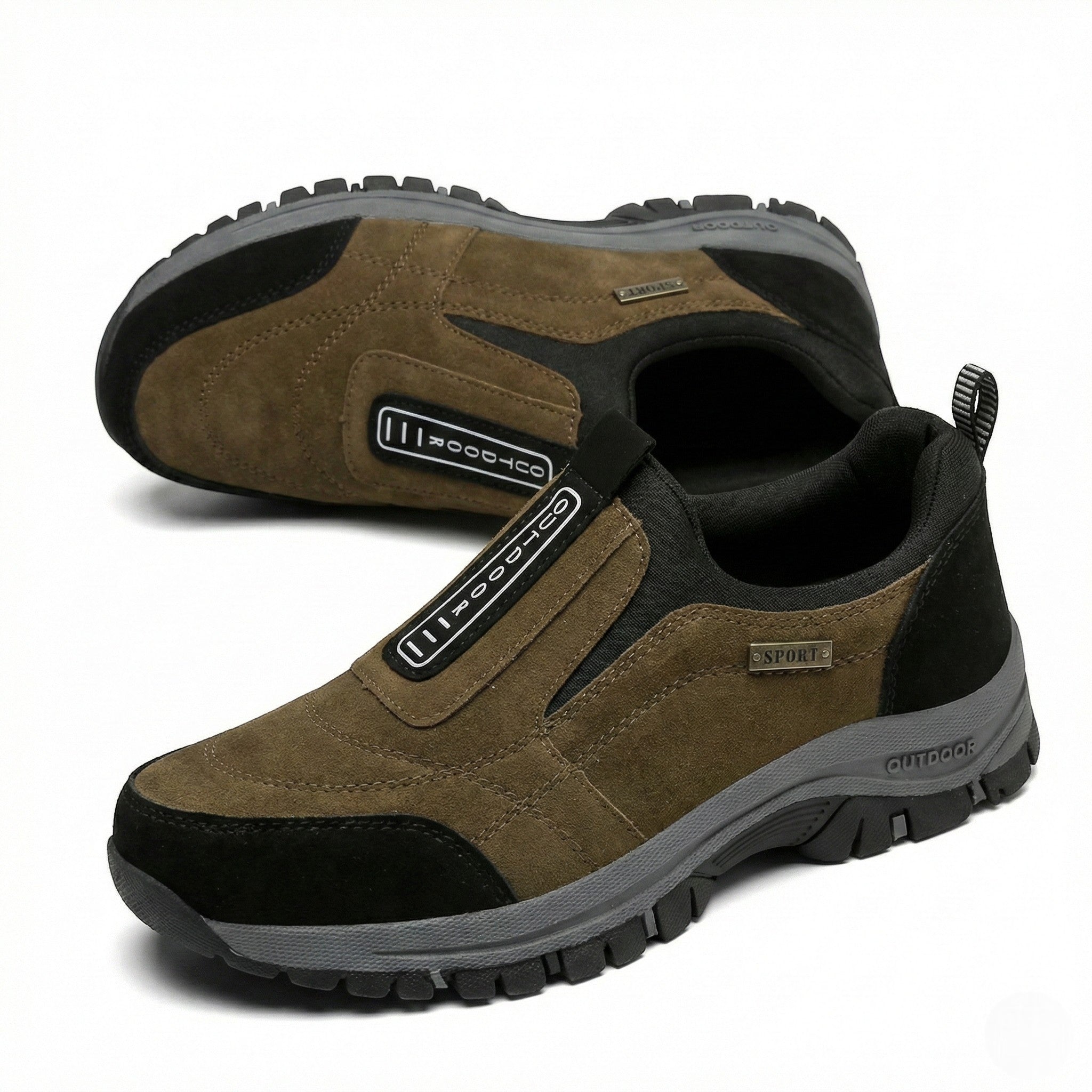 Oliver - Men's Comfortable Sneakers with Slip - Resistant Sole - Shoes - Brown - Jones & Smith