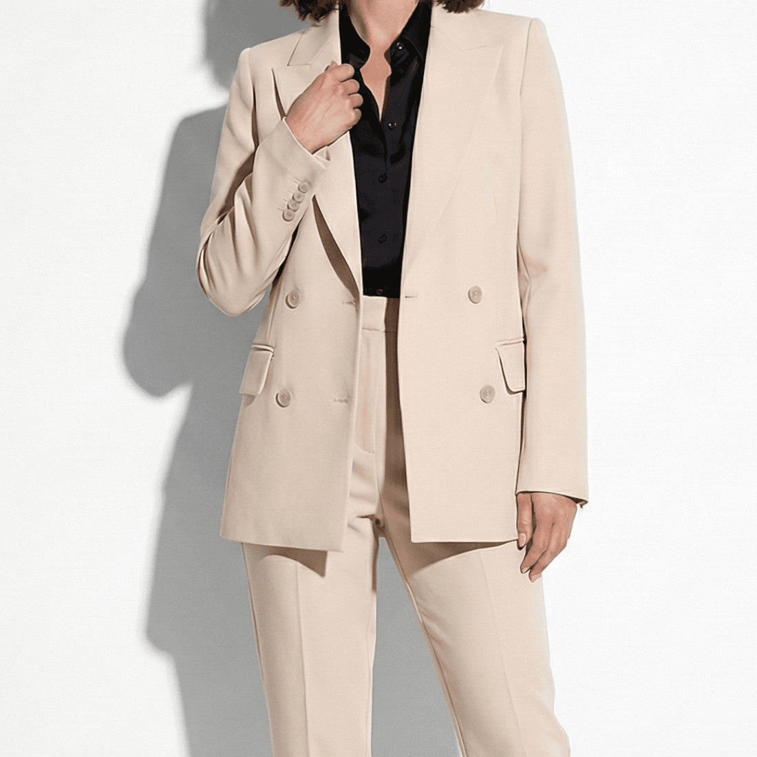 Phoebe – Women’s Tailored Blazer & Slim Trouser - Sets - Apricot - Jones & Smith