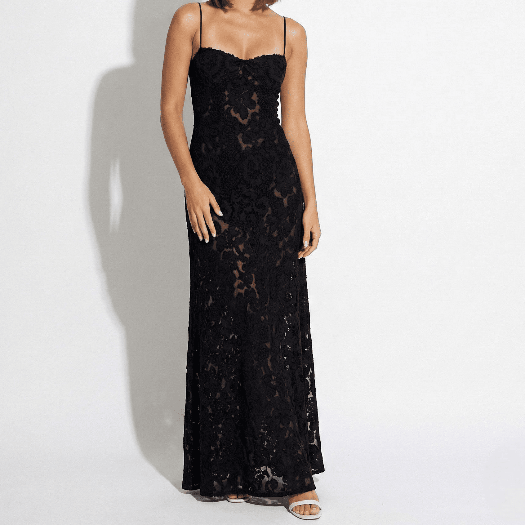 Scarlett - Women's Lace Maxi Dress - Dresses - Black - Jones & Smith