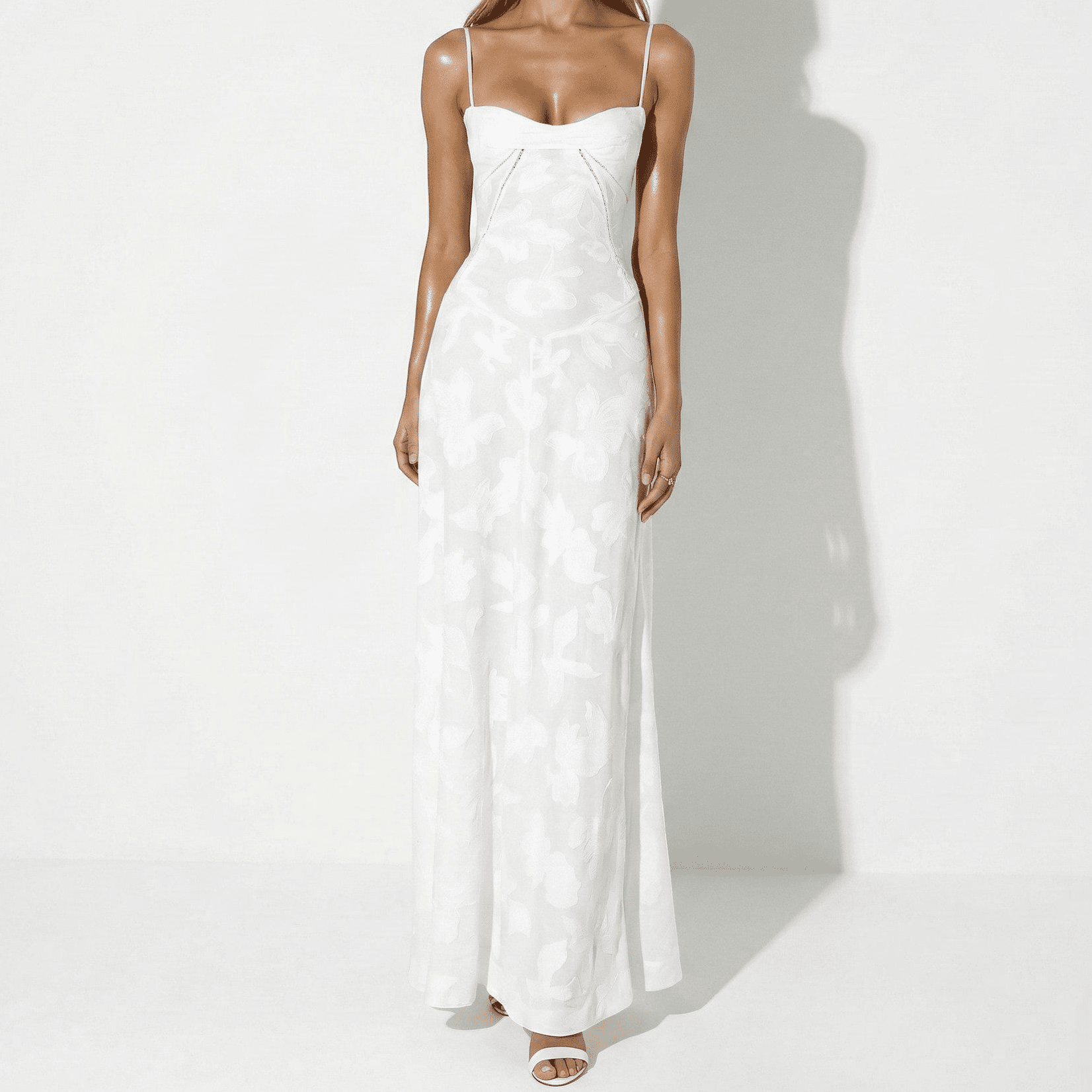 Scarlett - Women's Lace Maxi Dress - Dresses - White - Jones & Smith