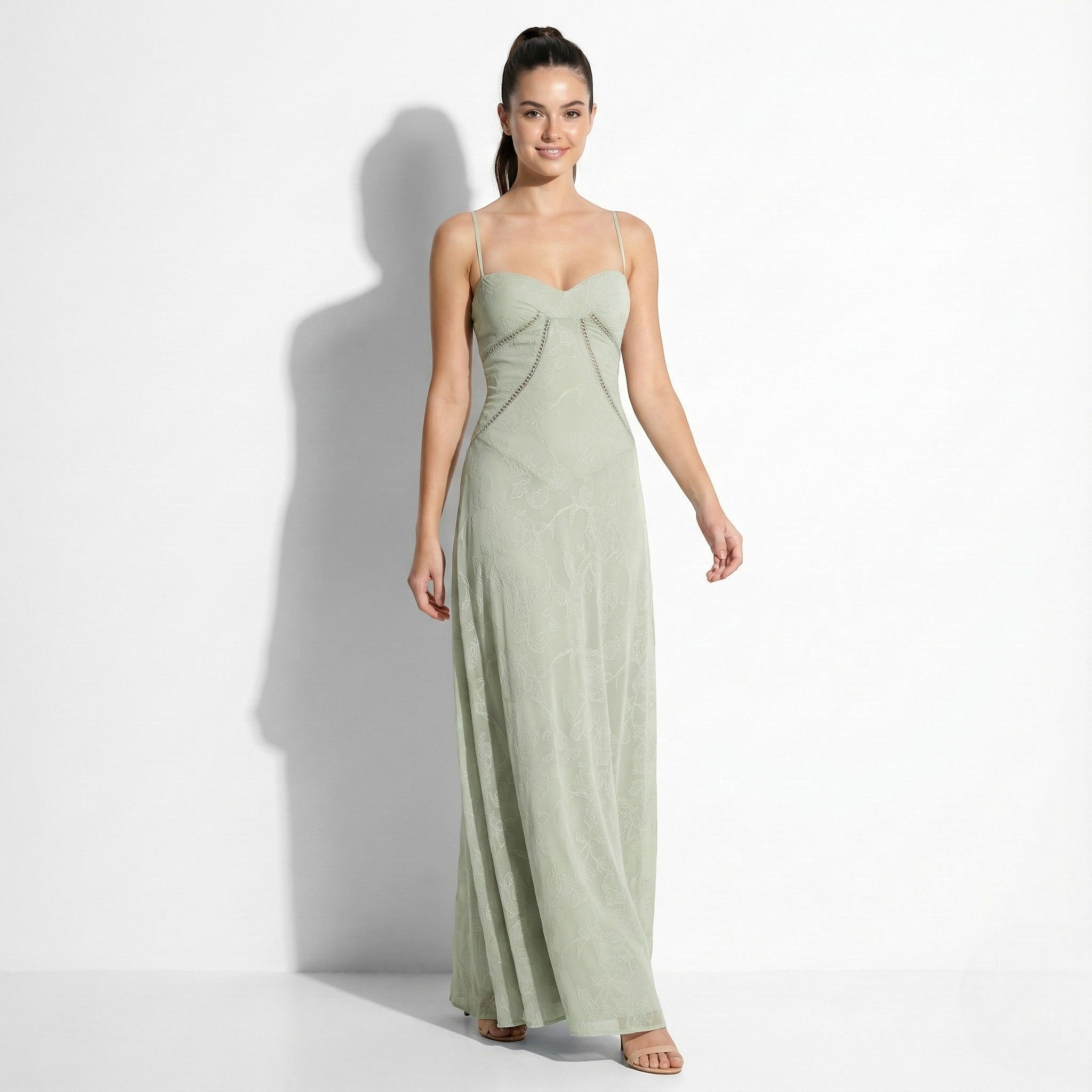 Scarlett - Women's Lace Maxi Dress - Dresses - Mint Green - Jones & Smith