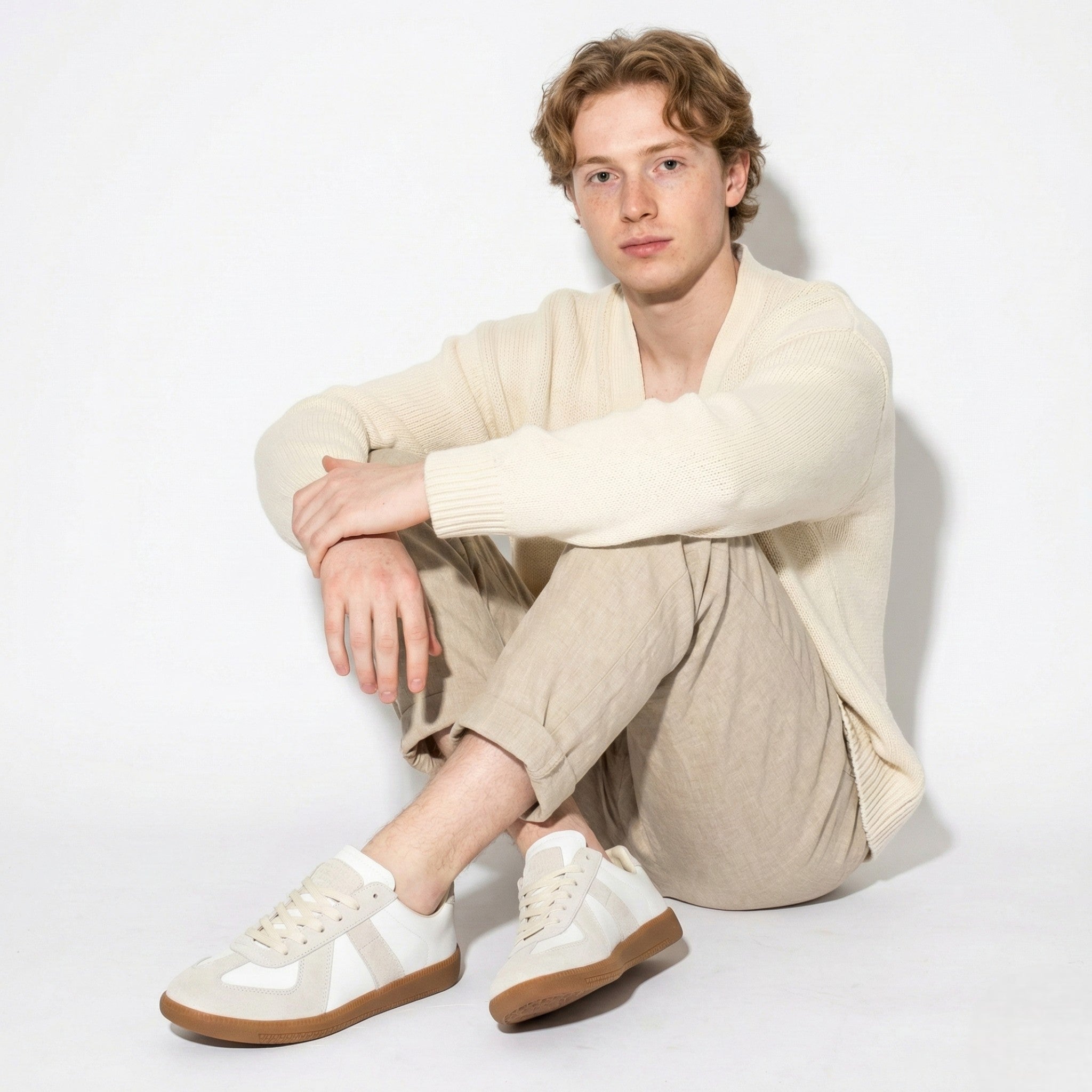 Simon – Retro Casual Shoes with Thick Soles - Sneakers - White - Jones & Smith