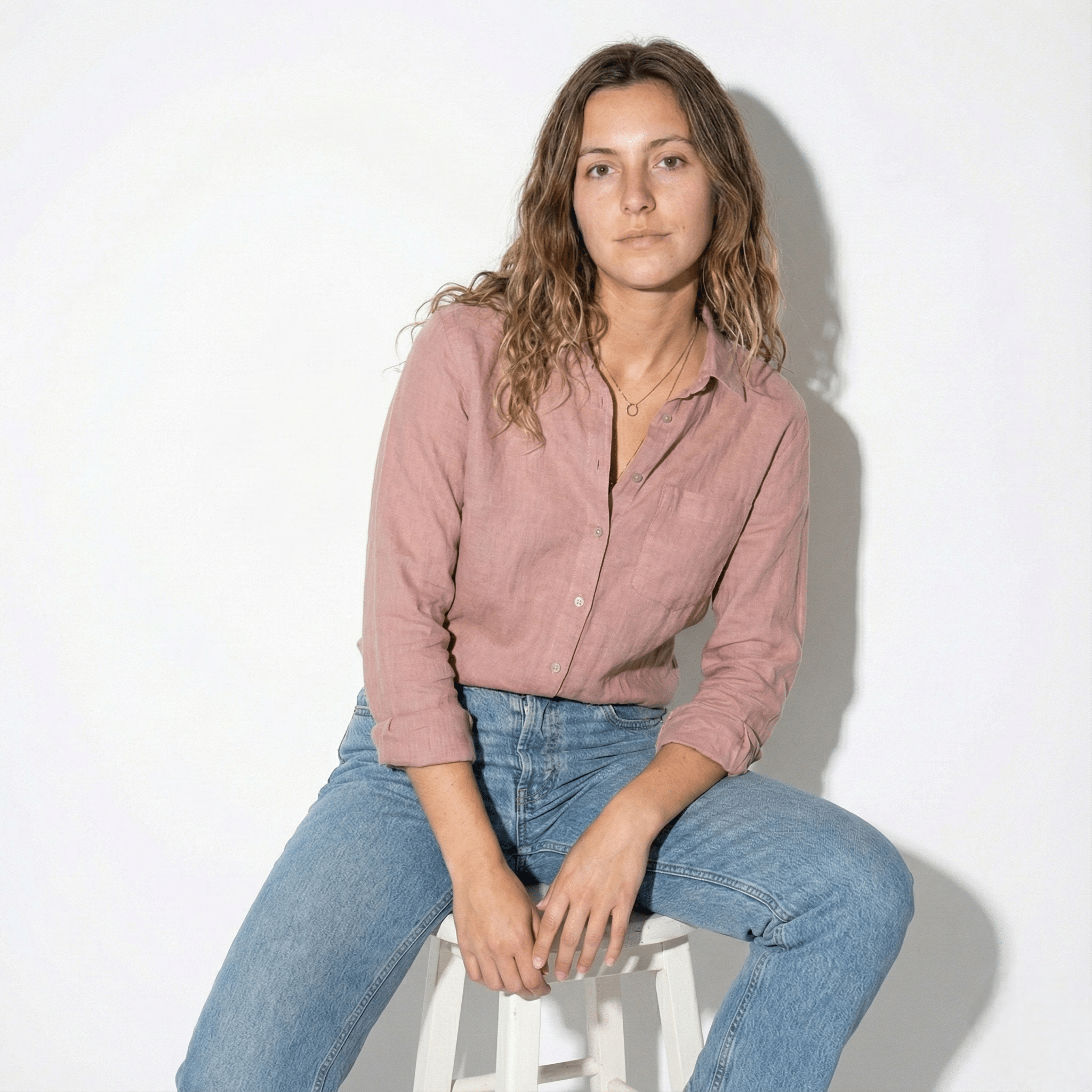 Sofia – Women's Cotton Polo Blouse - Blouses - Pink - Jones & Smith