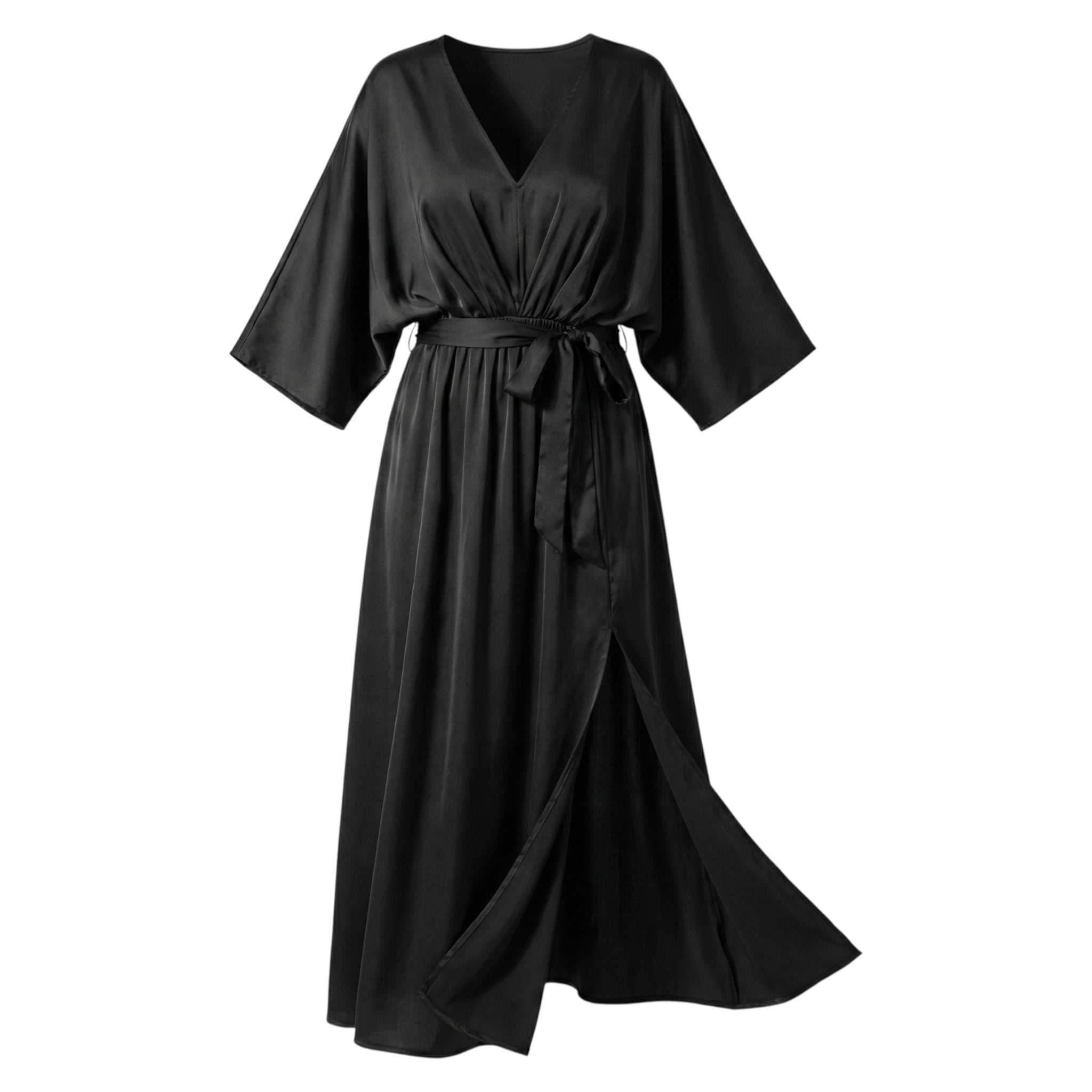 Thea - Women's V - Neck Batwing Sleeve Maxi Dress - Dress - Black - Jones & Smith