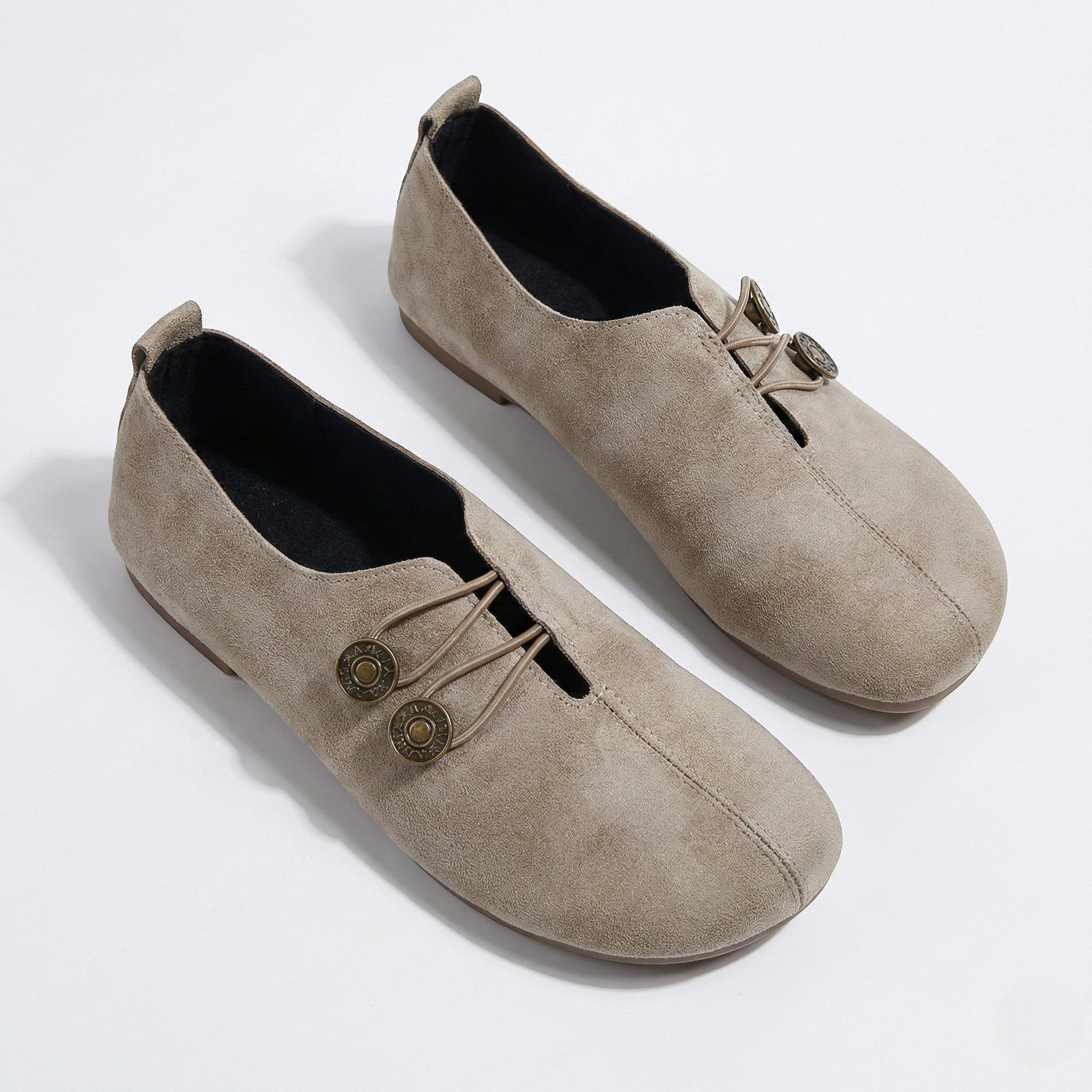 Victoria - Women's Lightweight Flat Shoes with Flexible Sole - Sandals - Light Brown - Jones & Smith