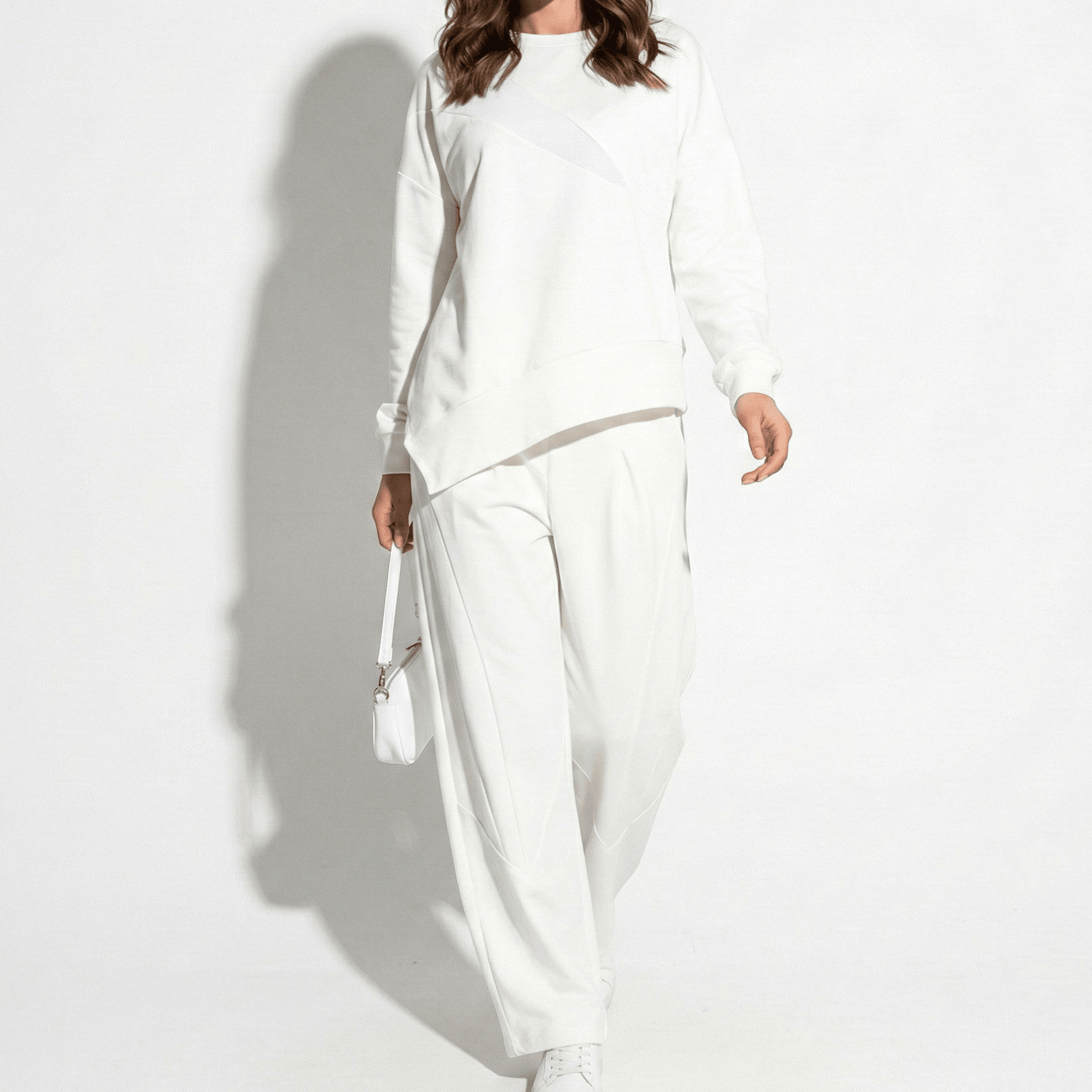 Victoria - Women's Two - Piece Set Loungewear - Sets - White - Jones & Smith