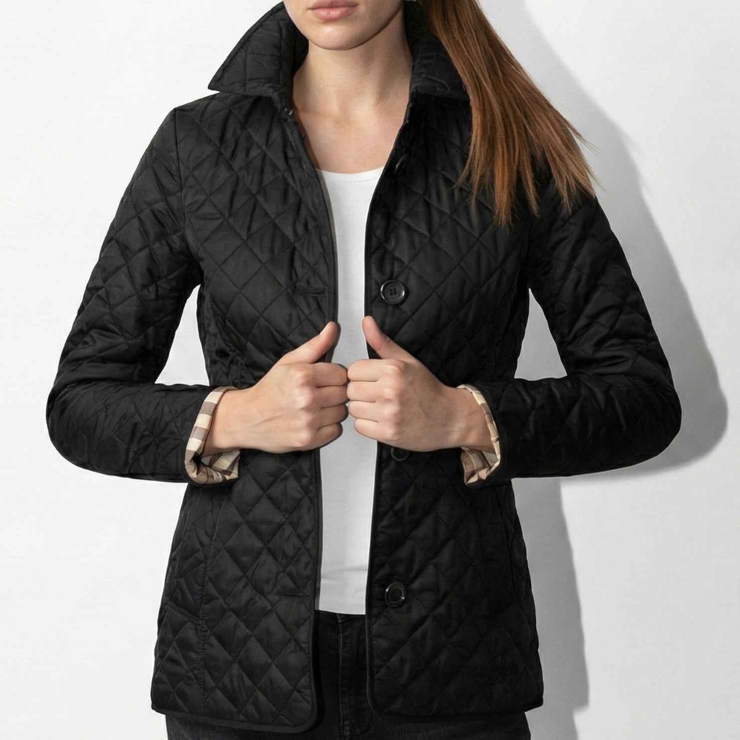 Olivia - Women's Quilted Button-Up Jacket
