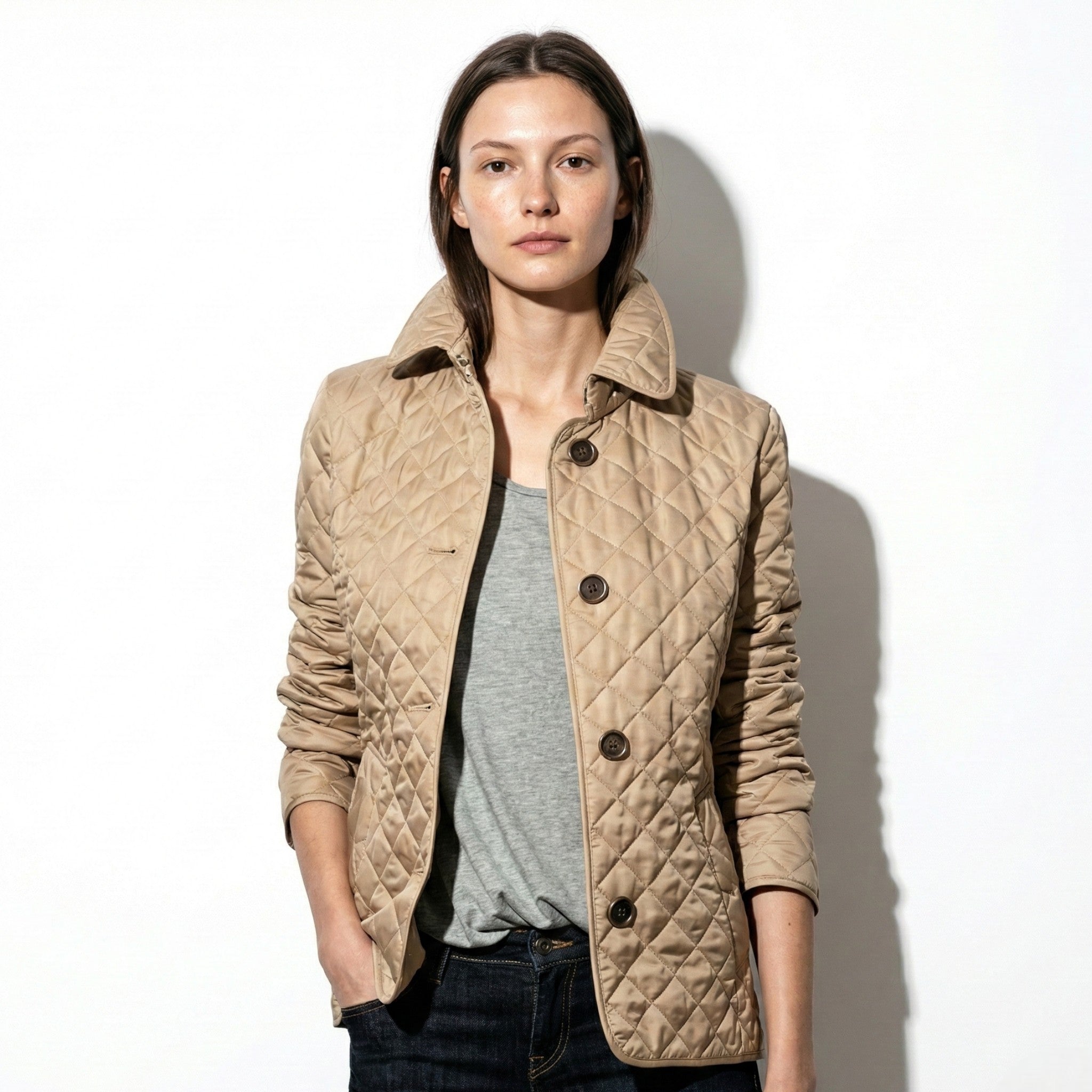 Olivia - Women's Quilted Button-Up Jacket