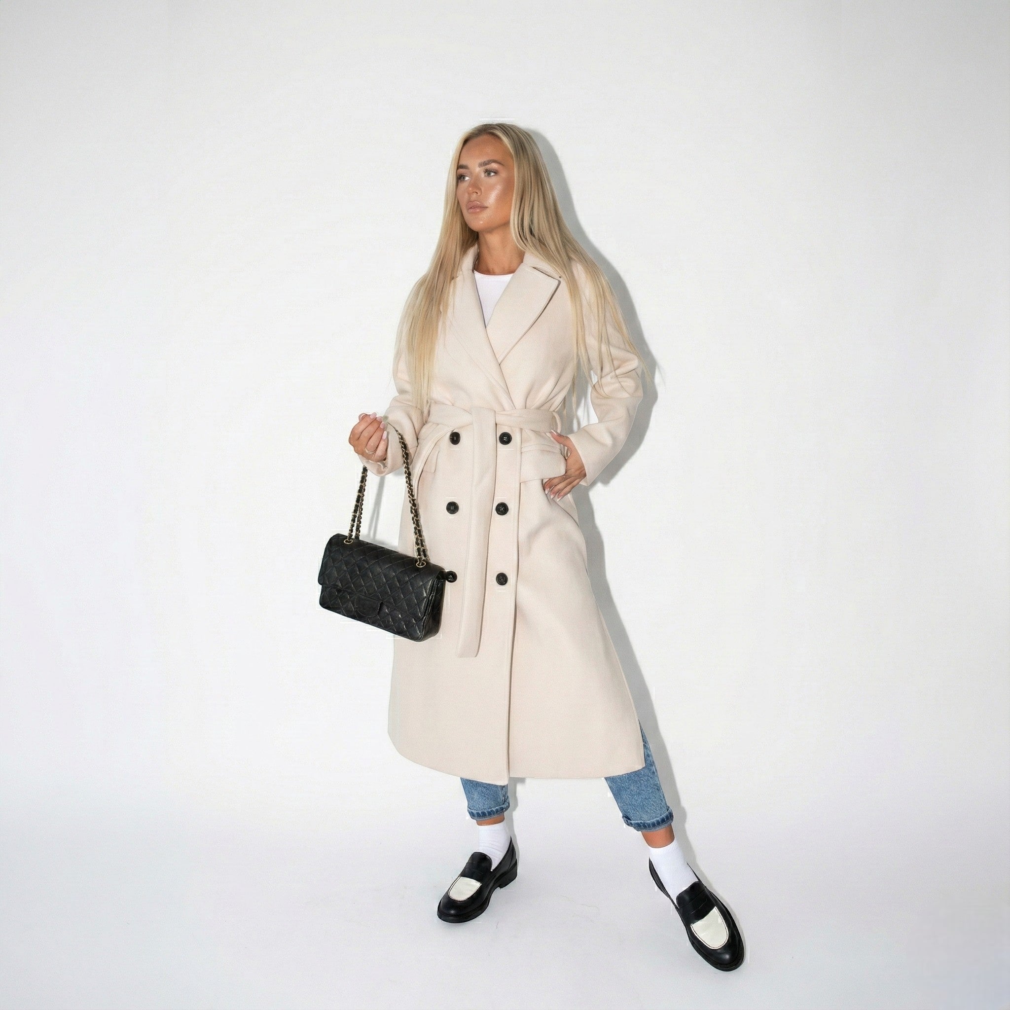 Elise – Women's Long Lapel Coat