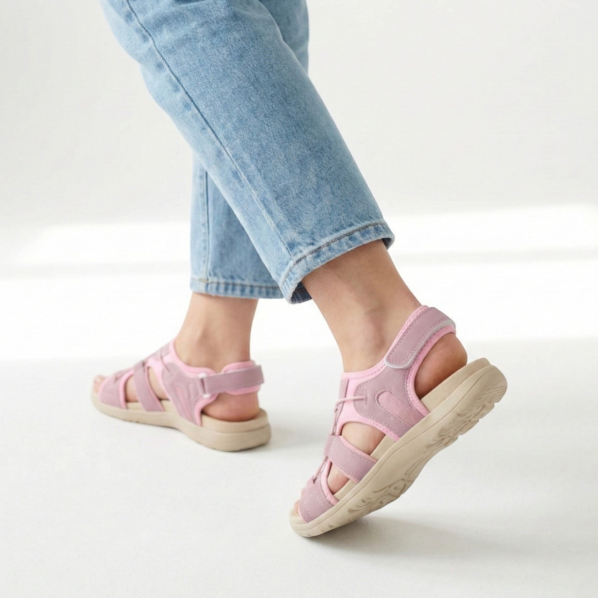 Alice - Women's Adjustable Sandals with Arch Support - Sandals - Pink - Jones & Smith