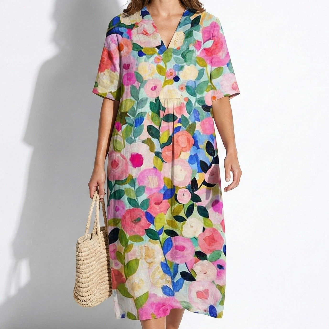 Amelia - Women's Floral Midi Dress - Dress - Floral 1 - Jones & Smith