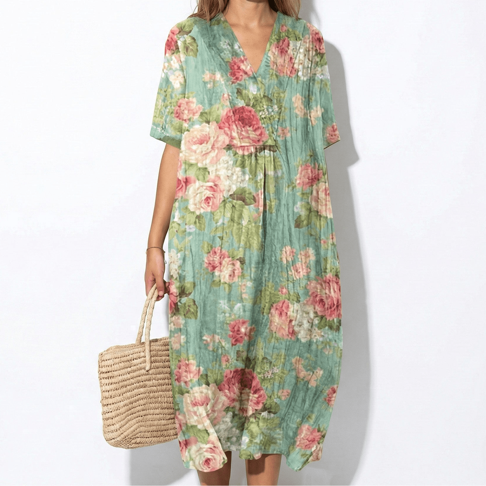 Amelia - Women's Floral Midi Dress - Dress - Floral 10 - Jones & Smith