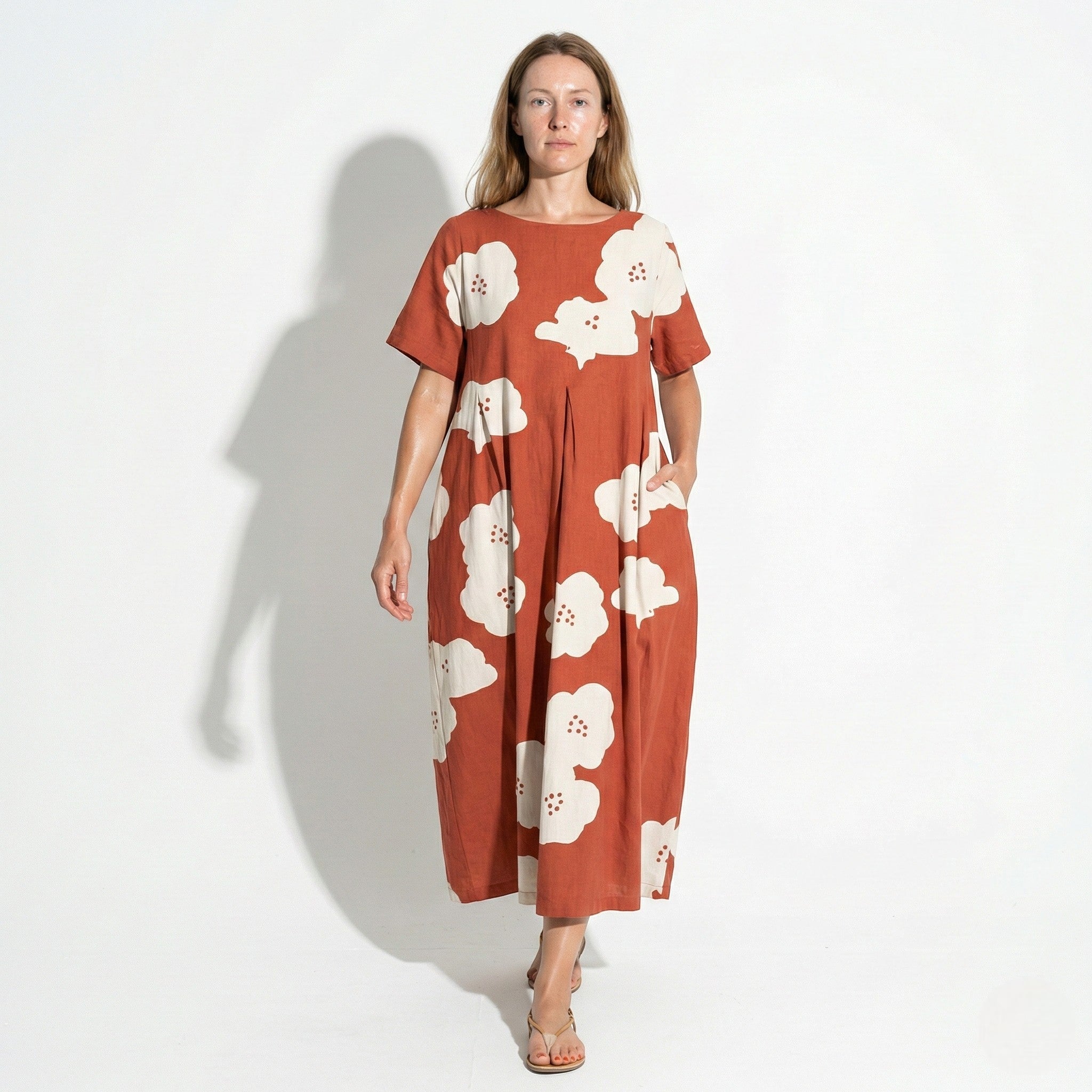 Amelia - Women’s Maxi Dress with Abstract Print and Loose Fit - Dress - LX - 49 - Jones & Smith