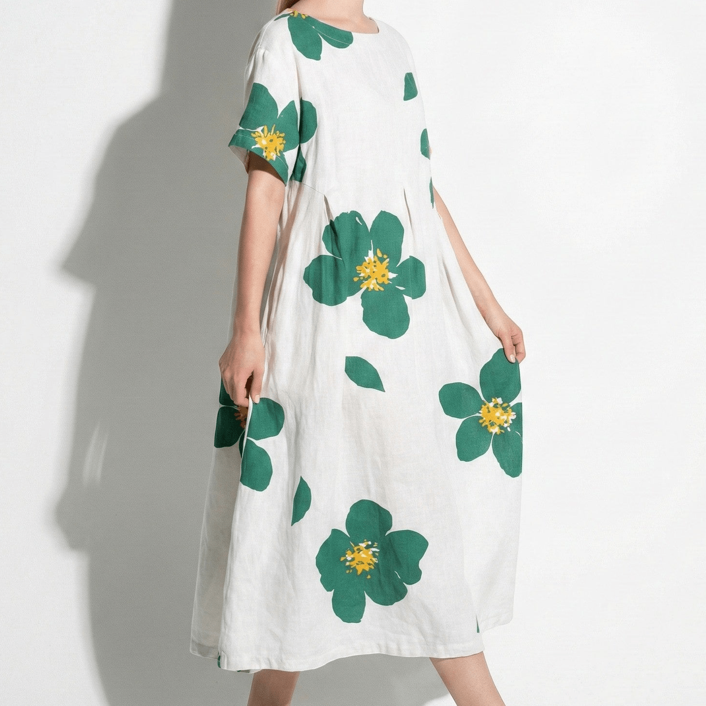 Amelia - Women’s Maxi Dress with Abstract Print and Loose Fit - Dress - LX - 42 - Jones & Smith