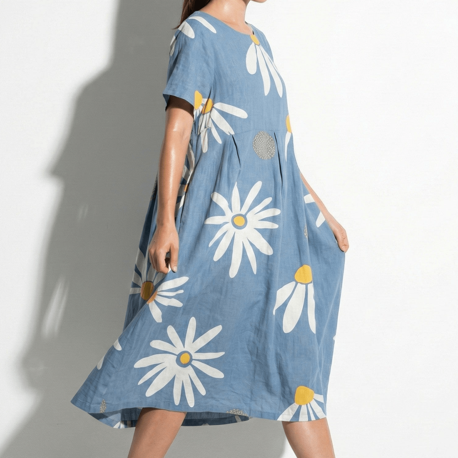 Amelia - Women’s Maxi Dress with Abstract Print and Loose Fit - Dress - LX - 50 - Jones & Smith