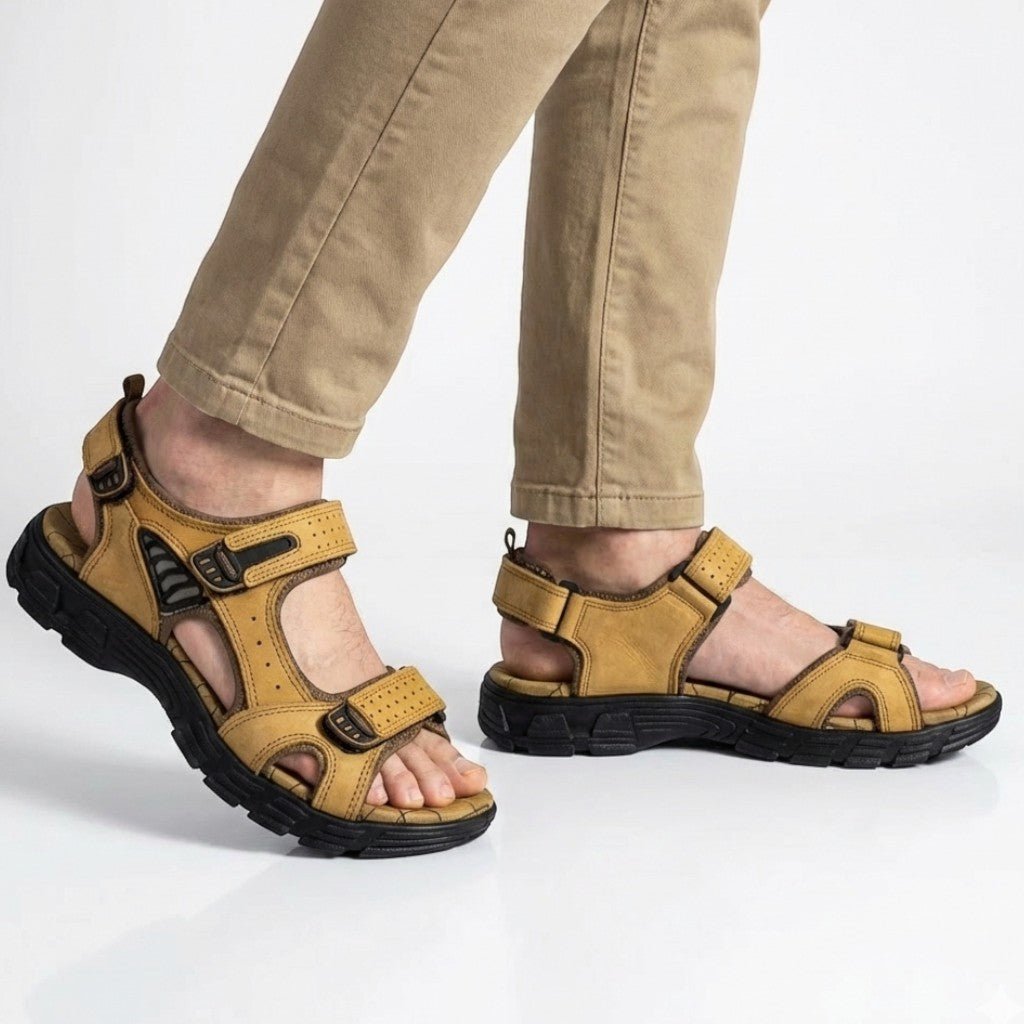 Arthur - Men's Adjustable Walking Sandals with Durable Straps - Sandals - Camel - Jones & Smith
