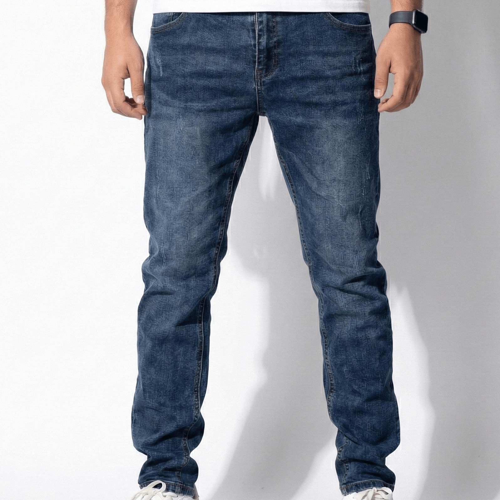 Arthur - Men's Slim Fit Jeans with Practical Pockets - Pants - Blue - Jones & Smith