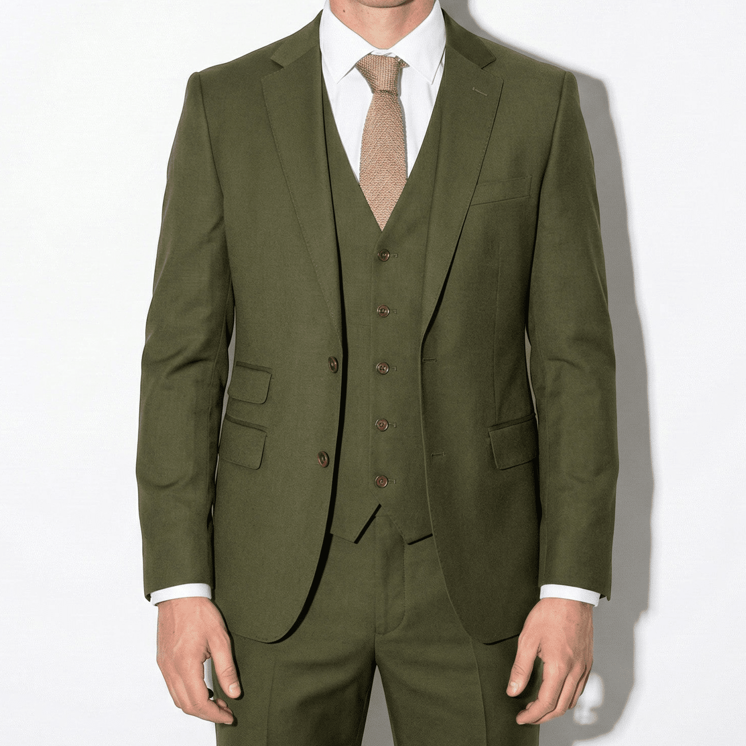 Benjamin - Men’s Stylish Formal Suit with Jacket, Waistcoat & Trousers - Sets - Green - Jones & Smith