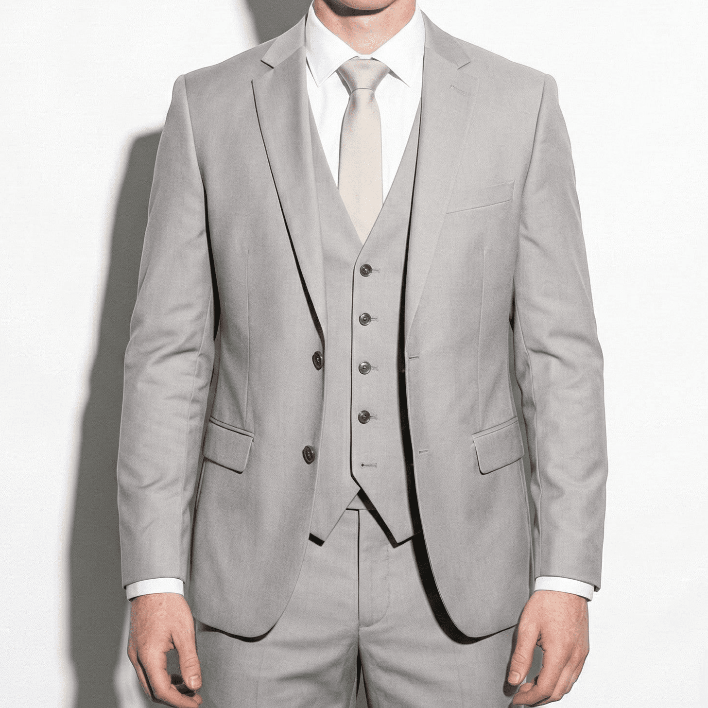 Benjamin - Men’s Stylish Formal Suit with Jacket, Waistcoat & Trousers - Sets - Grey - Jones & Smith