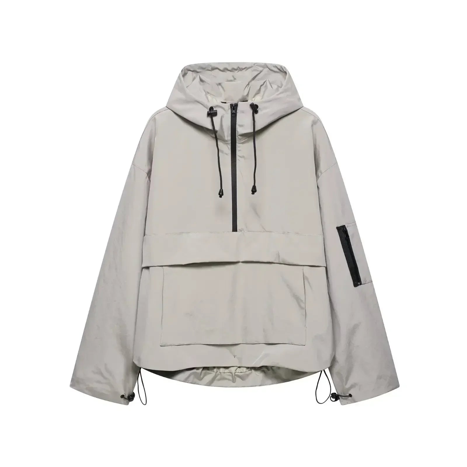 Blair - Women’s Minimal Hooded Winter Ski Jacket - Ski Jacket - Light Grey - Jones & Smith