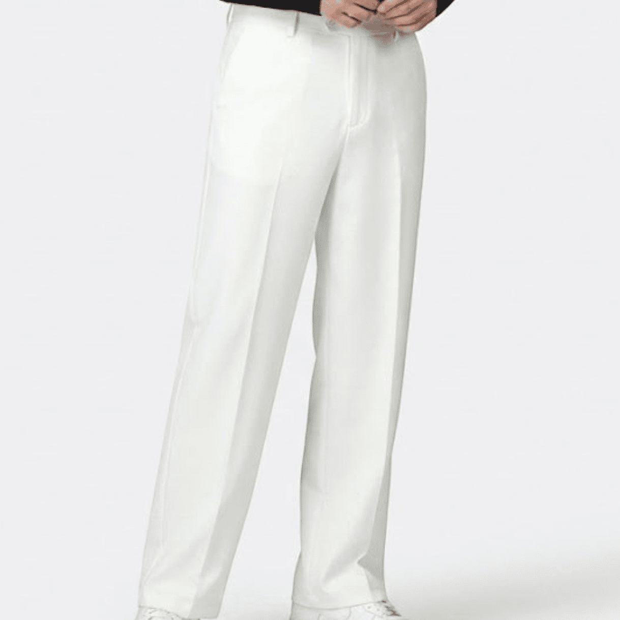 Caspian – Men's Straight - Leg Suit Trousers - Pants - White - Jones & Smith