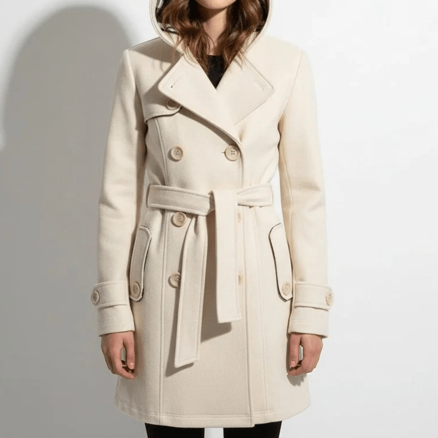 Celestine – Women’s Cotton Belted Waterproof Trench Coat - Overcoats - Beige - Jones & Smith