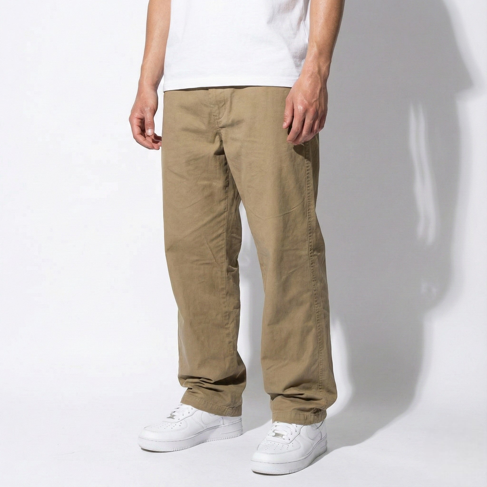 Charlie - Men's Relaxed - Fit Chino Trousers with Elastic Waist - Pants - Dark Yellow - Jones & Smith