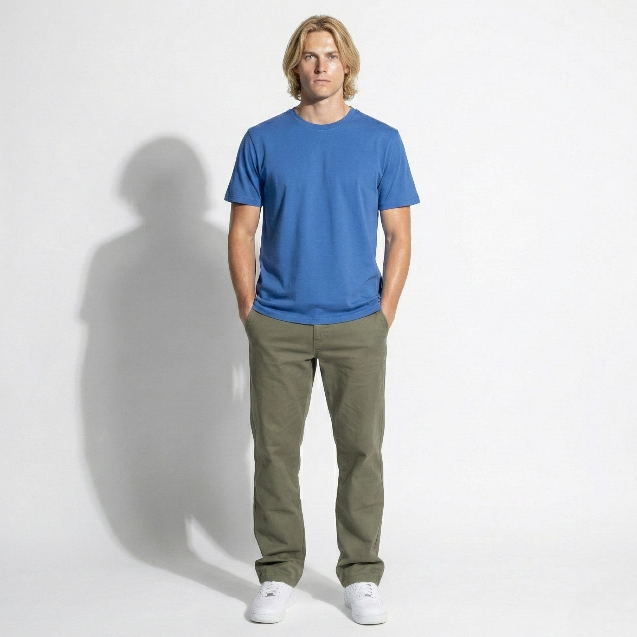 Charlie - Men's Relaxed - Fit Chino Trousers with Elastic Waist - Pants - Dark Green - Jones & Smith