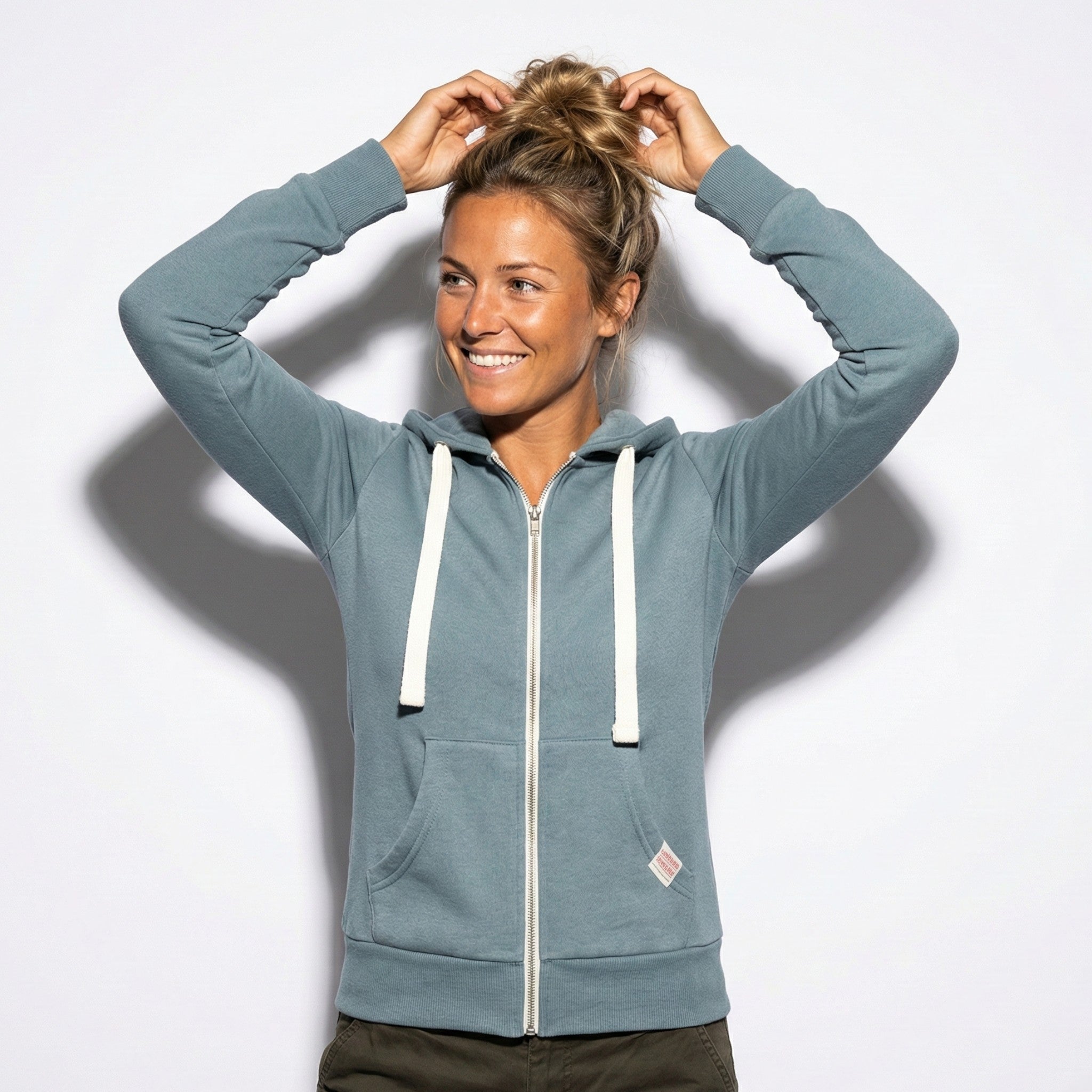 Charlotte - Women's Hoodie with Front Pocket - Hoodies - Light Blue - Jones & Smith