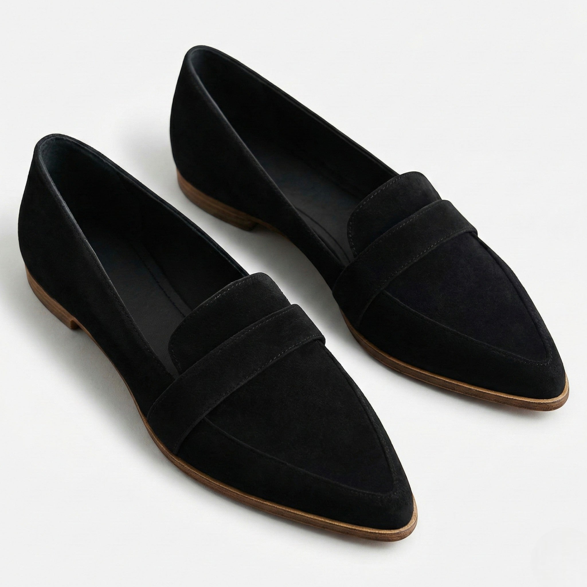 Charlotte - Women's Slip - on Loafers with Contoured Insole - Loafers - Black - Jones & Smith