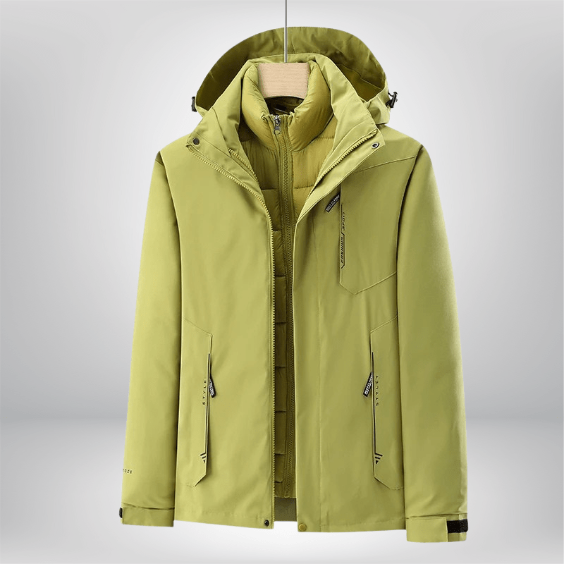 Claire - Women’s Layered Winter Ski Jacket - Ski Jacket - Green - Jones & Smith