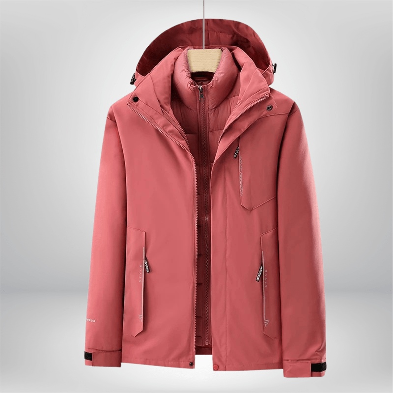 Claire - Women’s Layered Winter Ski Jacket - Ski Jacket - Pink - Jones & Smith