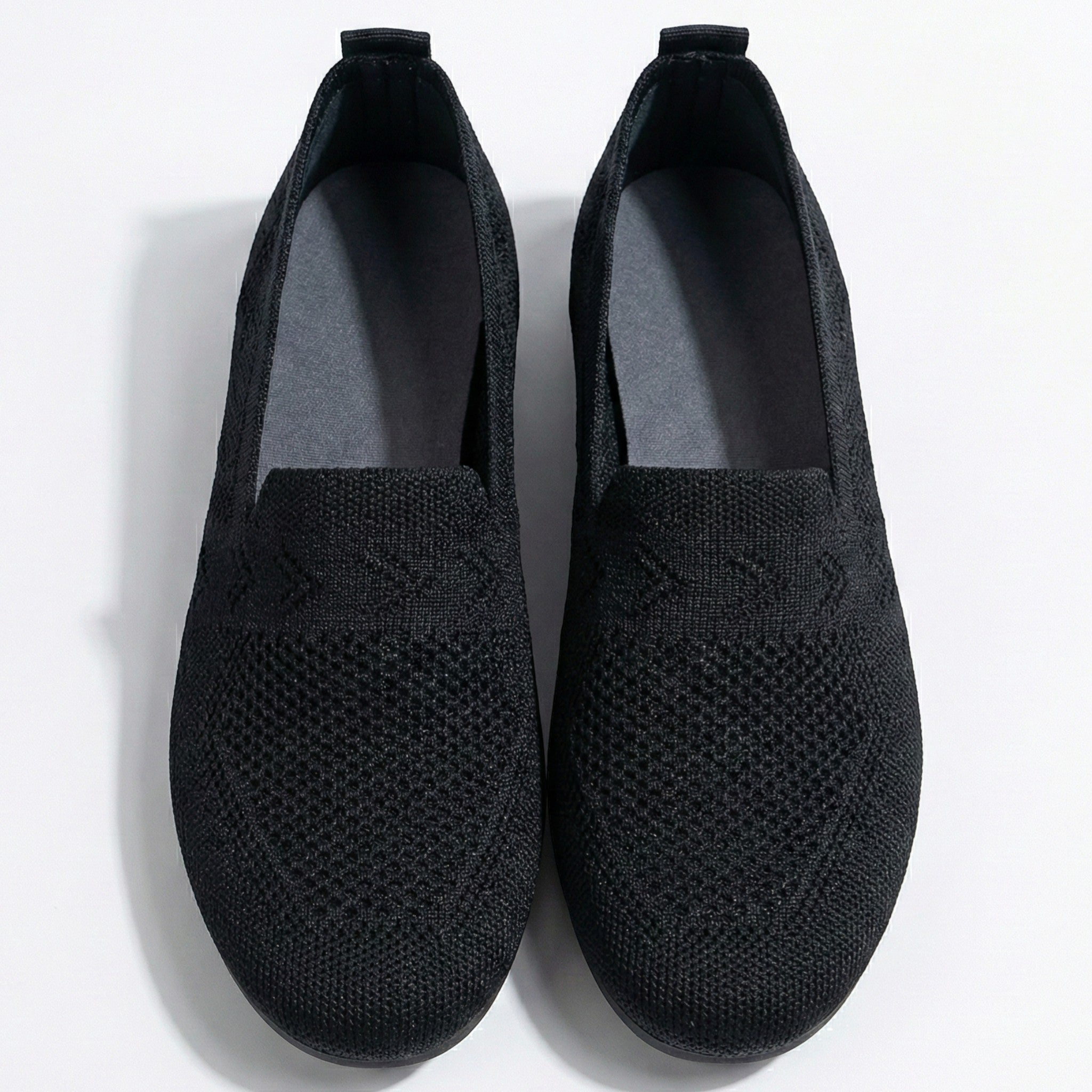 Clara - Women’s Breathable Mesh Slip - On Shoes - New - Black - Jones & Smith