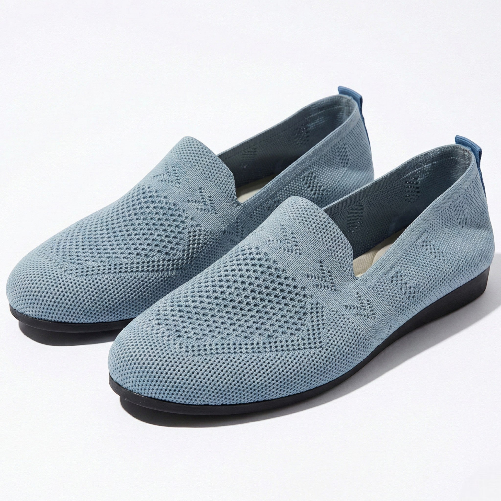 Clara - Women’s Breathable Mesh Slip - On Shoes - New - Blue - Jones & Smith
