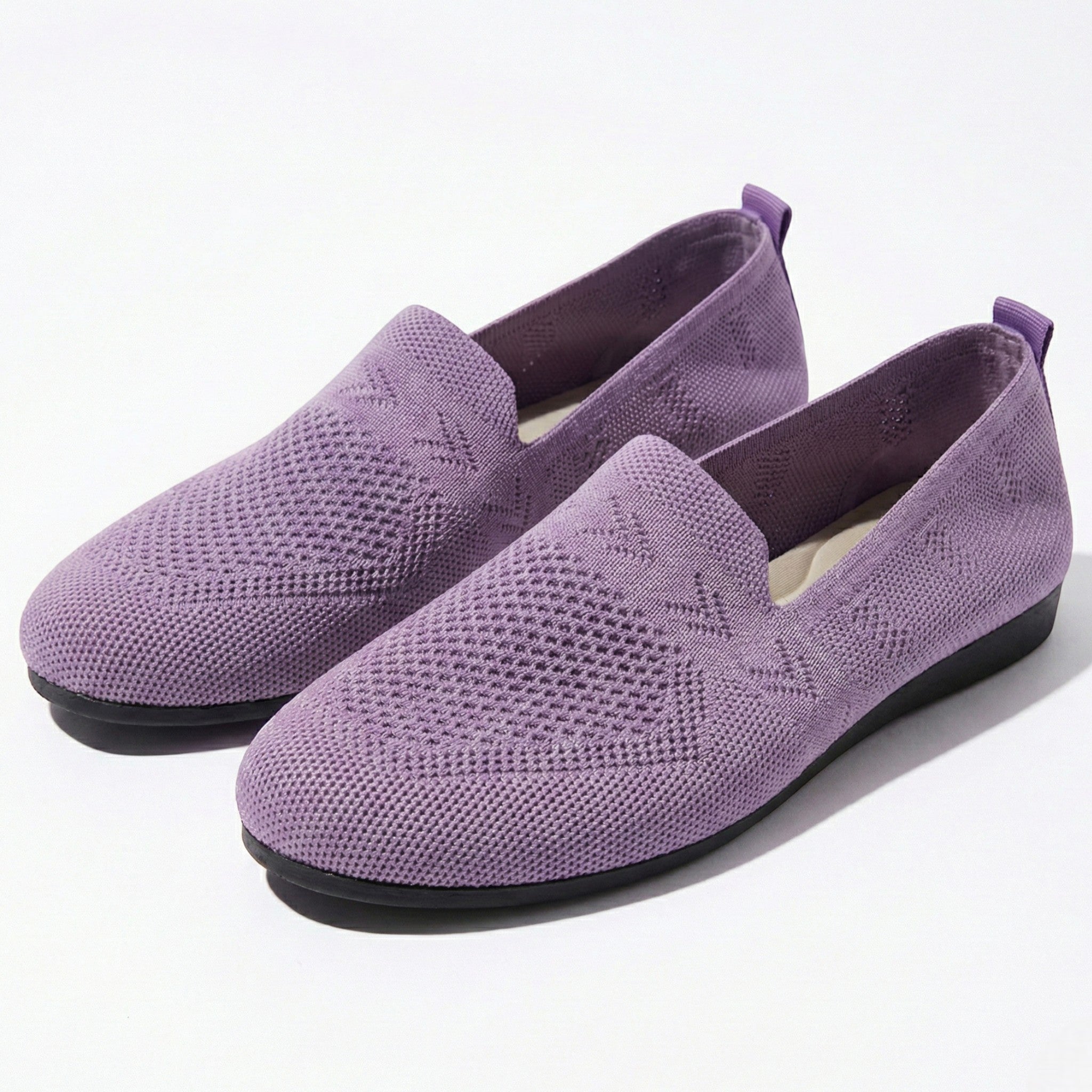 Clara - Women’s Breathable Mesh Slip - On Shoes - New - Purple - Jones & Smith