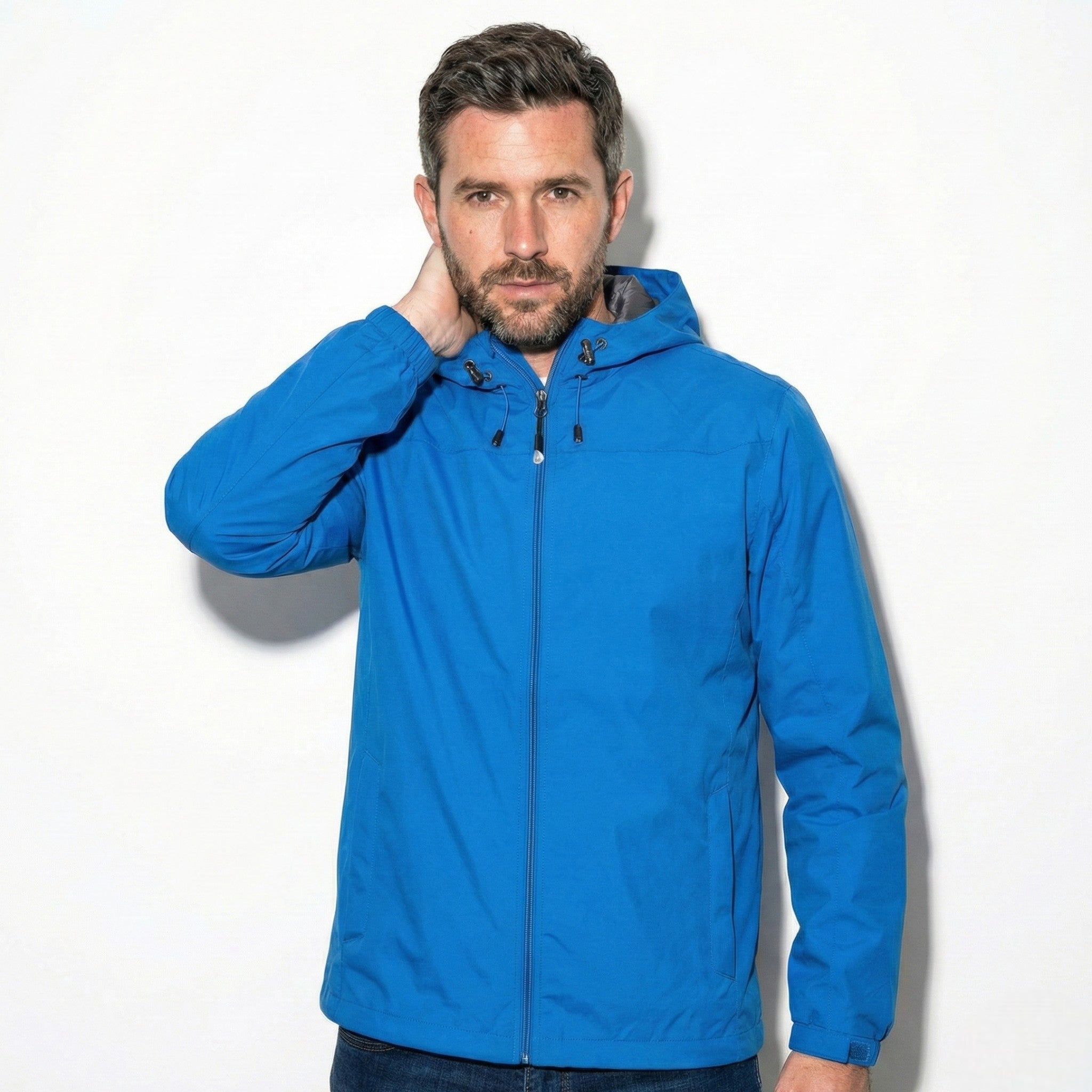 Craig - Men’s Water - Resistant Windbreaker Jacket - Jackets & Coats - Blue - Jones & Smith
