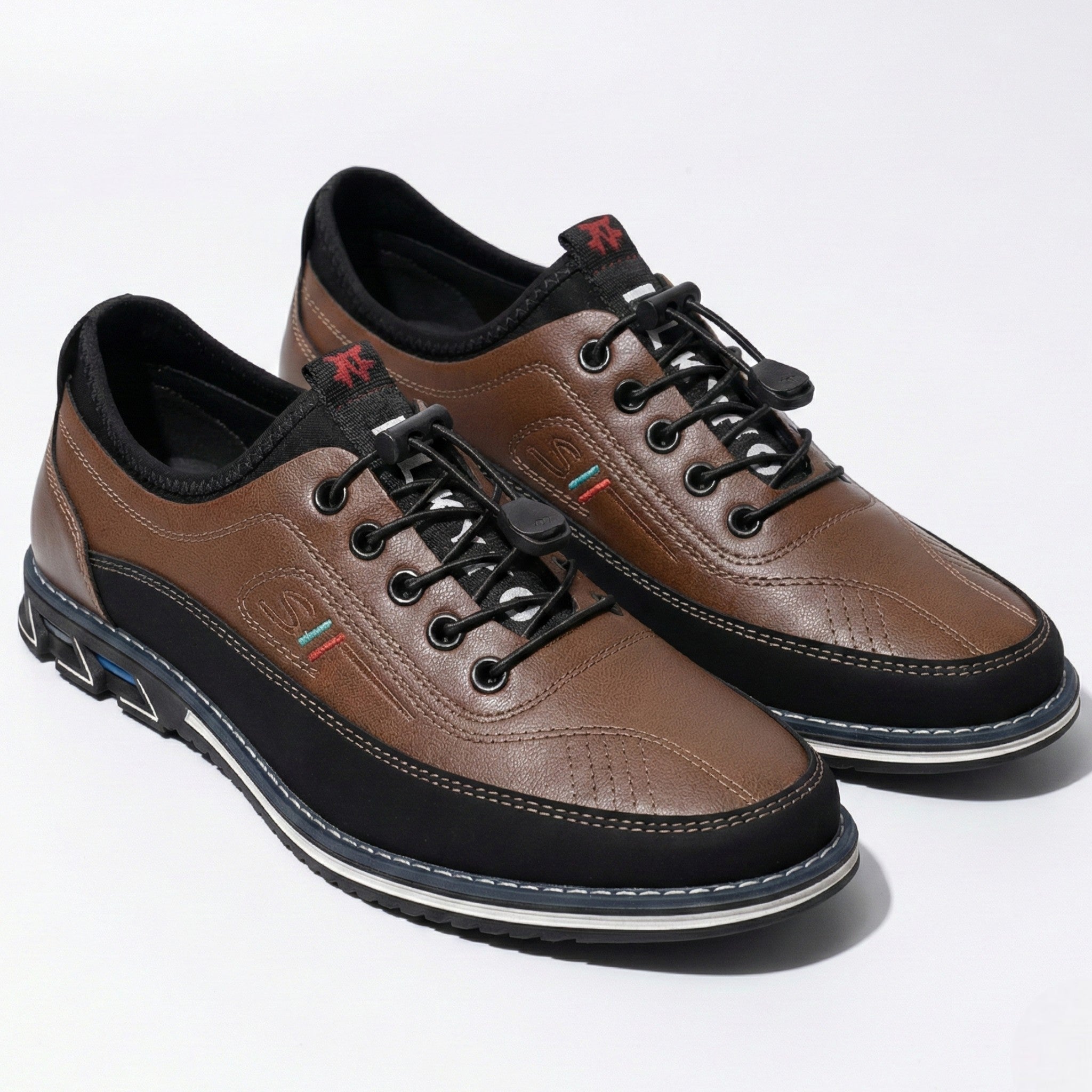 Daniel - Men's Leather Shoes with Structured Comfort Fit - Footwear - Dark Brown - Jones & Smith