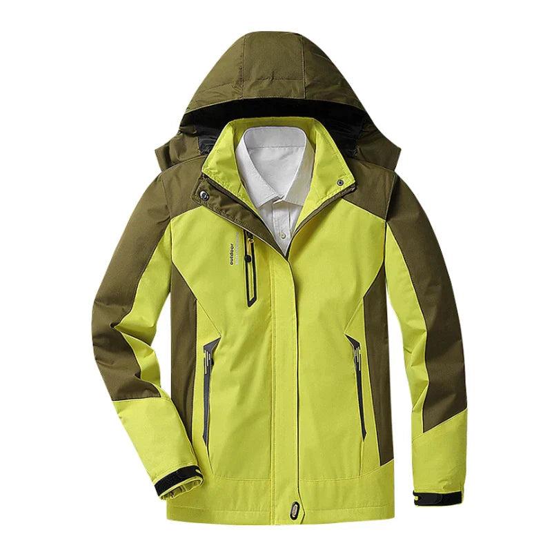 Danielle - Women’s Hooded Waterproof Ski Jacket - Ski Jacket - Yellow - Jones & Smith