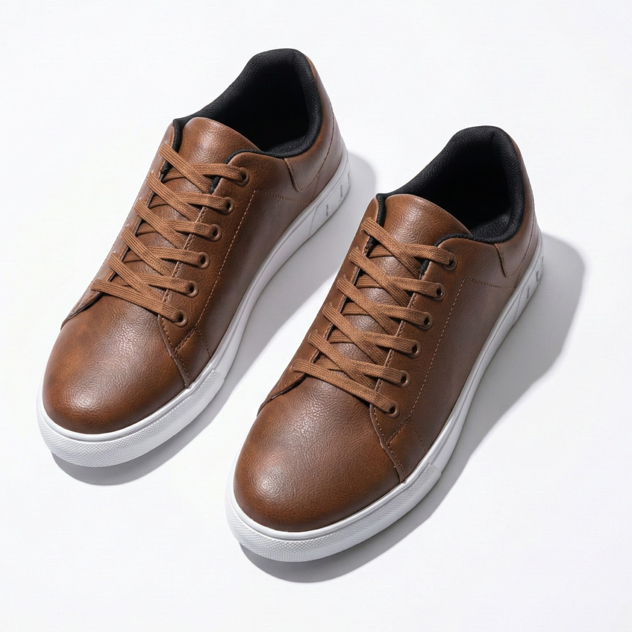 Edward - Men's Leather Low - Top Sneakers - Shoes - Brown - Jones & Smith