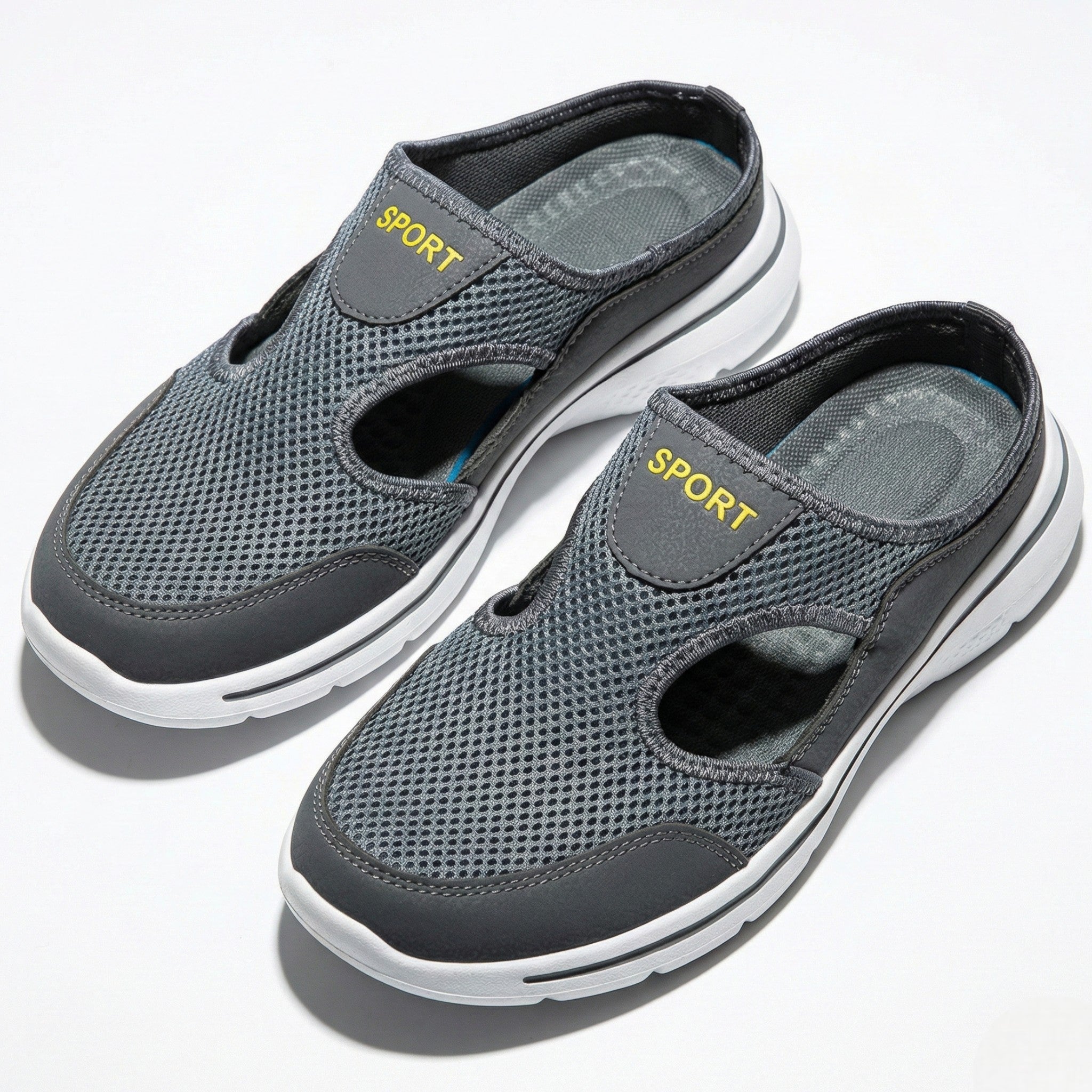 Eleanor - Women’s Breathable Slip - On Walking Shoes - Shoes - Grey - Jones & Smith