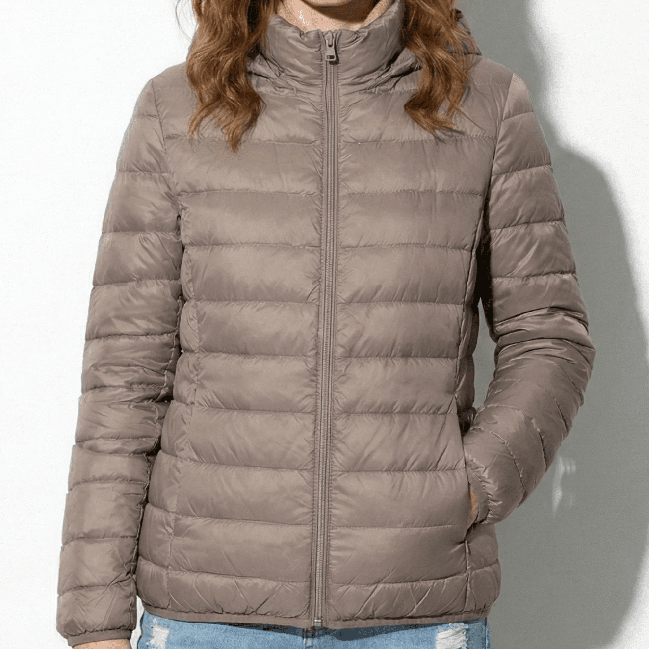 Eleanor - Women's Warm Hooded Puffer Jacket - Outerwear - Coffee - Jones & Smith