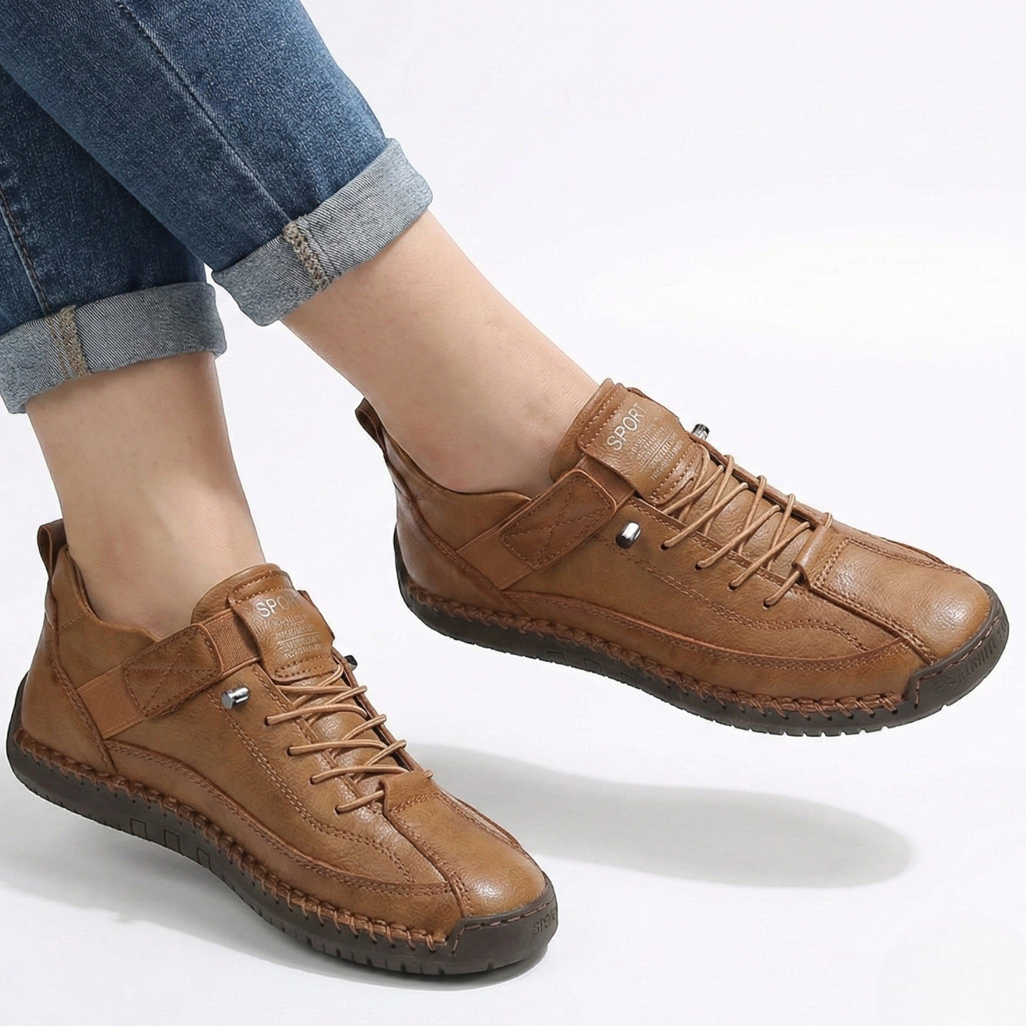 Elodie - Women's Lightweight Trainers - Shoes - Brown - Jones & Smith