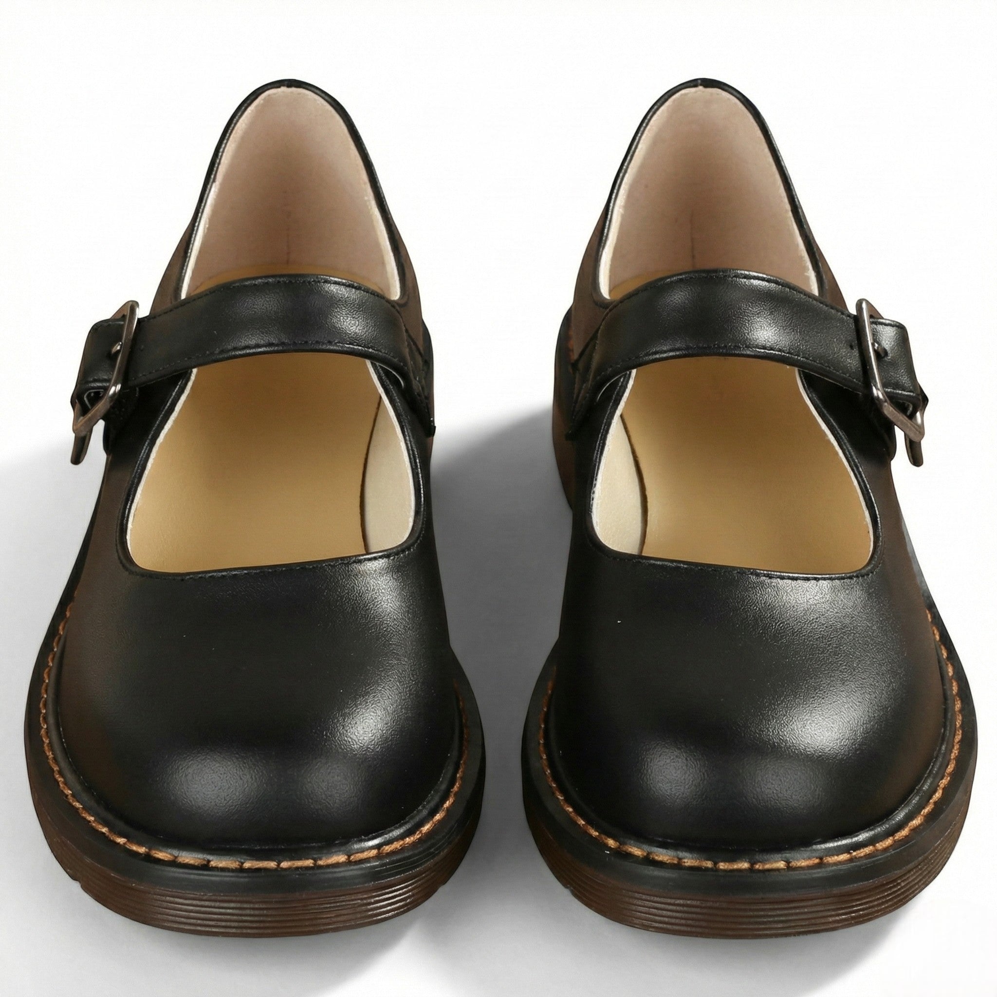 Emma - Women's Comfortable Mary Jane Shoes with Buckle Strap - Footwear - Black - Jones & Smith
