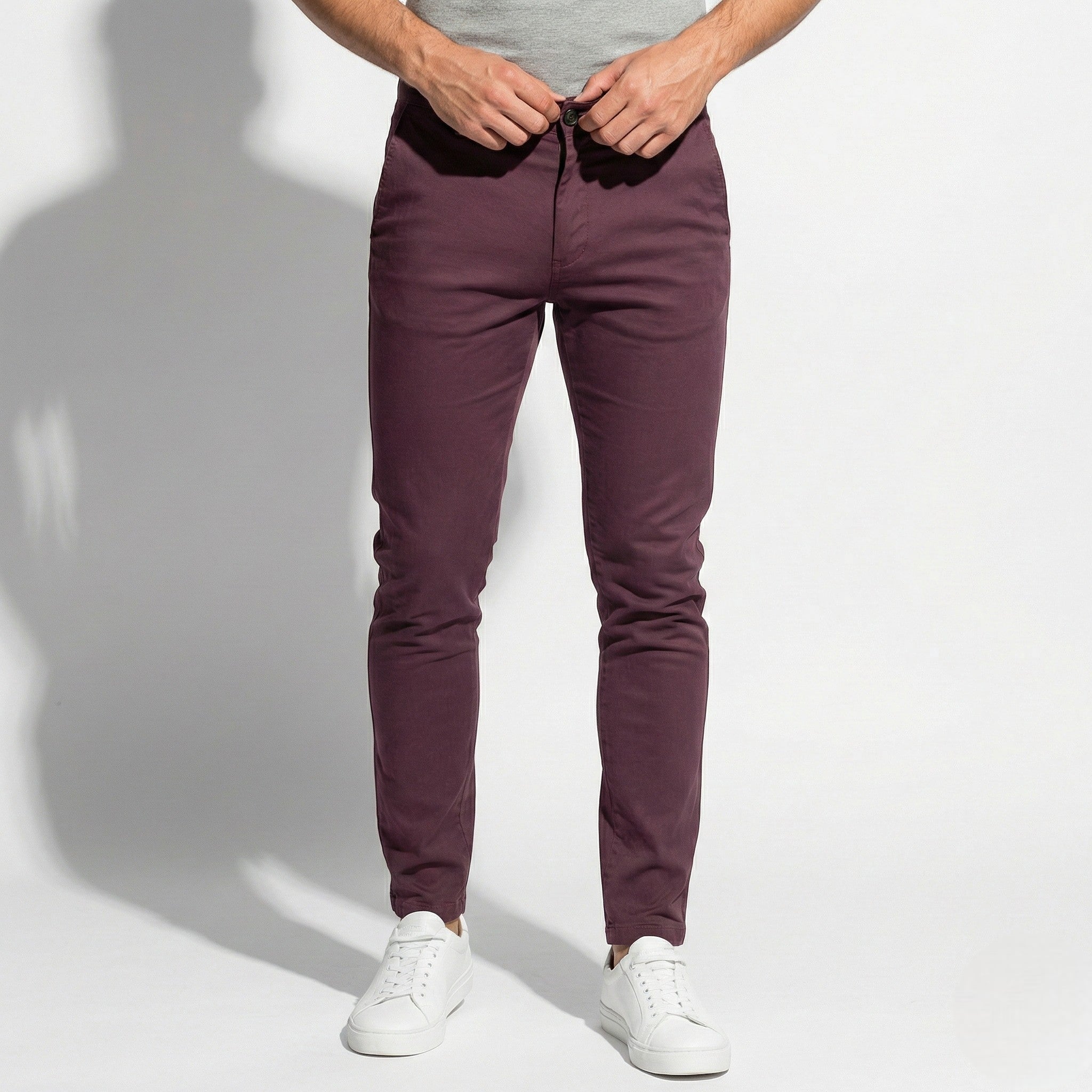 Ethan - Men's Comfortable Tailored Fit Trousers - Trouser - Light Brown - Jones & Smith