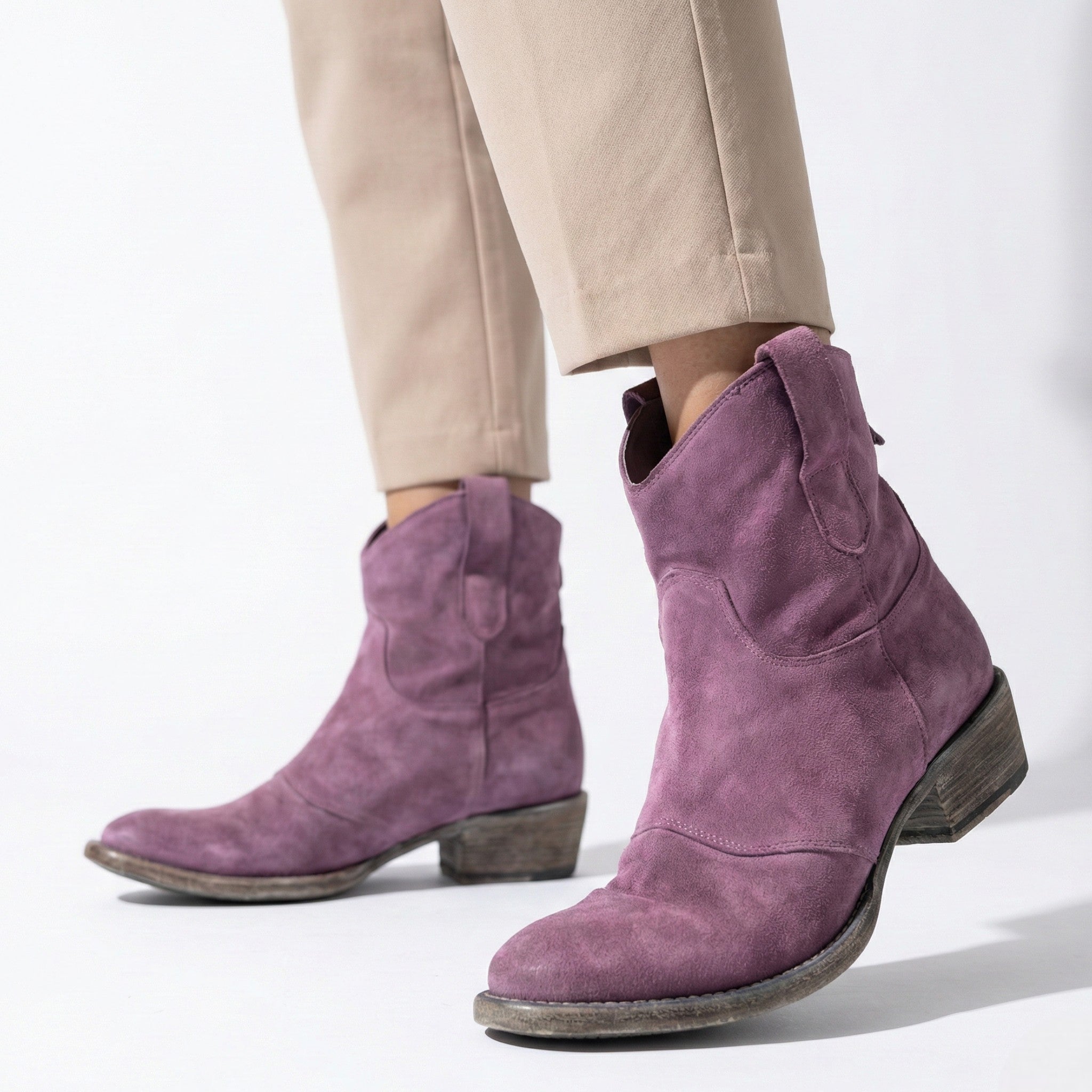 Grace - Women's Ankle Boots with Pointed Toe - Shoes - Purple - Jones & Smith