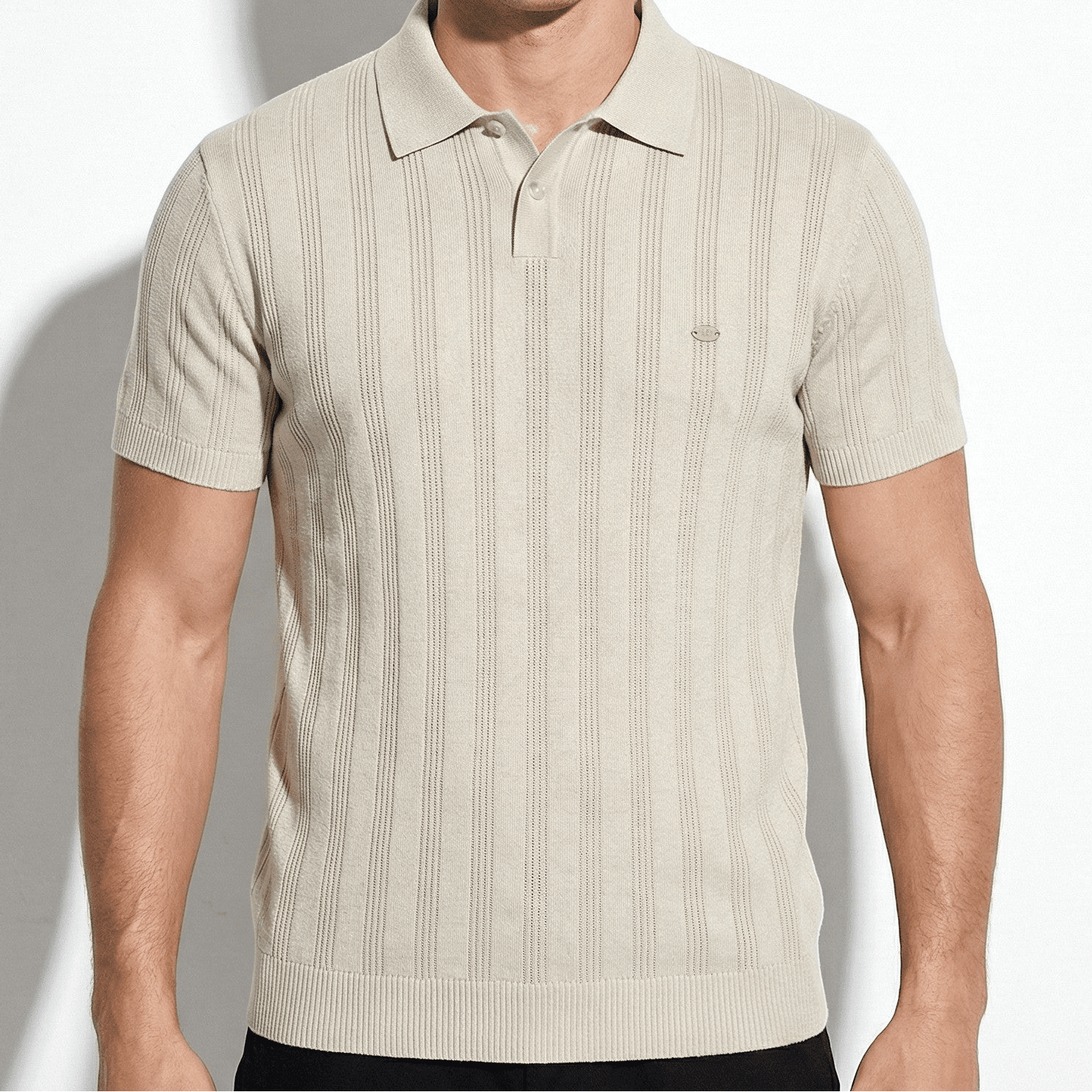 Hugo - Men's Tailored Fit Polo Shirt - Tops, T-shirts & Shirts - Beige - Jones & Smith