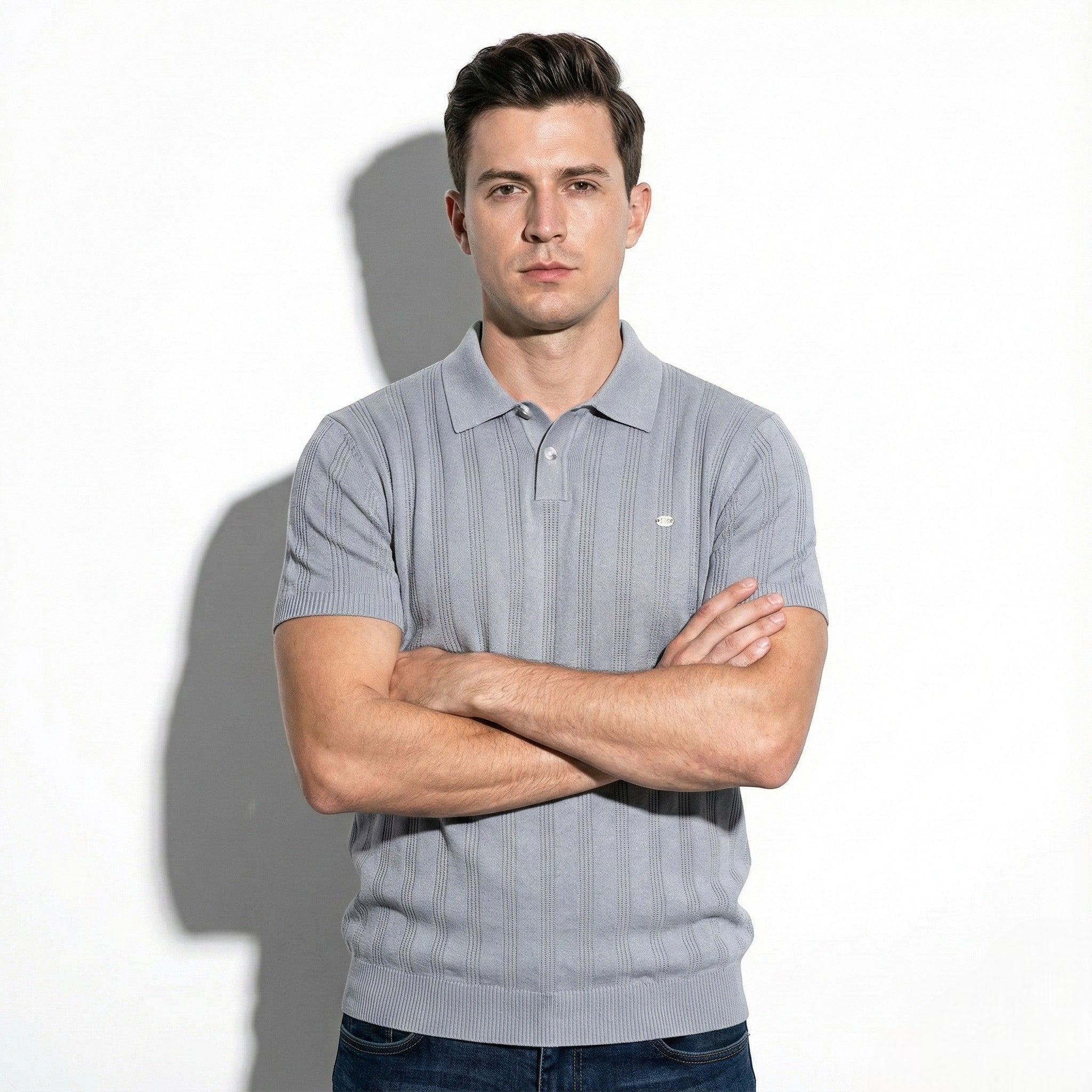 Hugo - Men's Tailored Fit Polo Shirt - Tops, T-shirts & Shirts - Blue - Jones & Smith