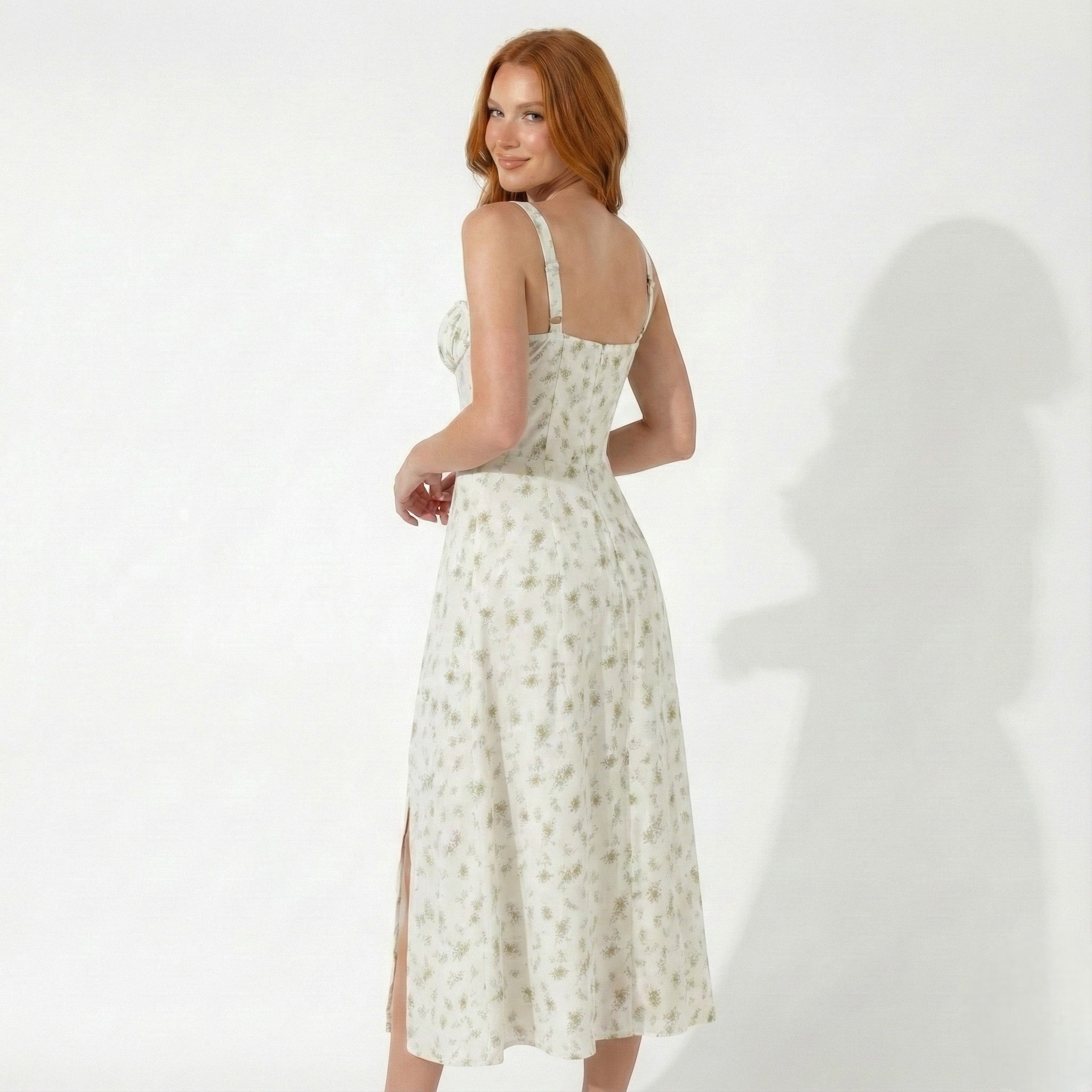 Isla - Women's Flared A - Line Midi Dress - Dresses - Mint Green - Jones & Smith