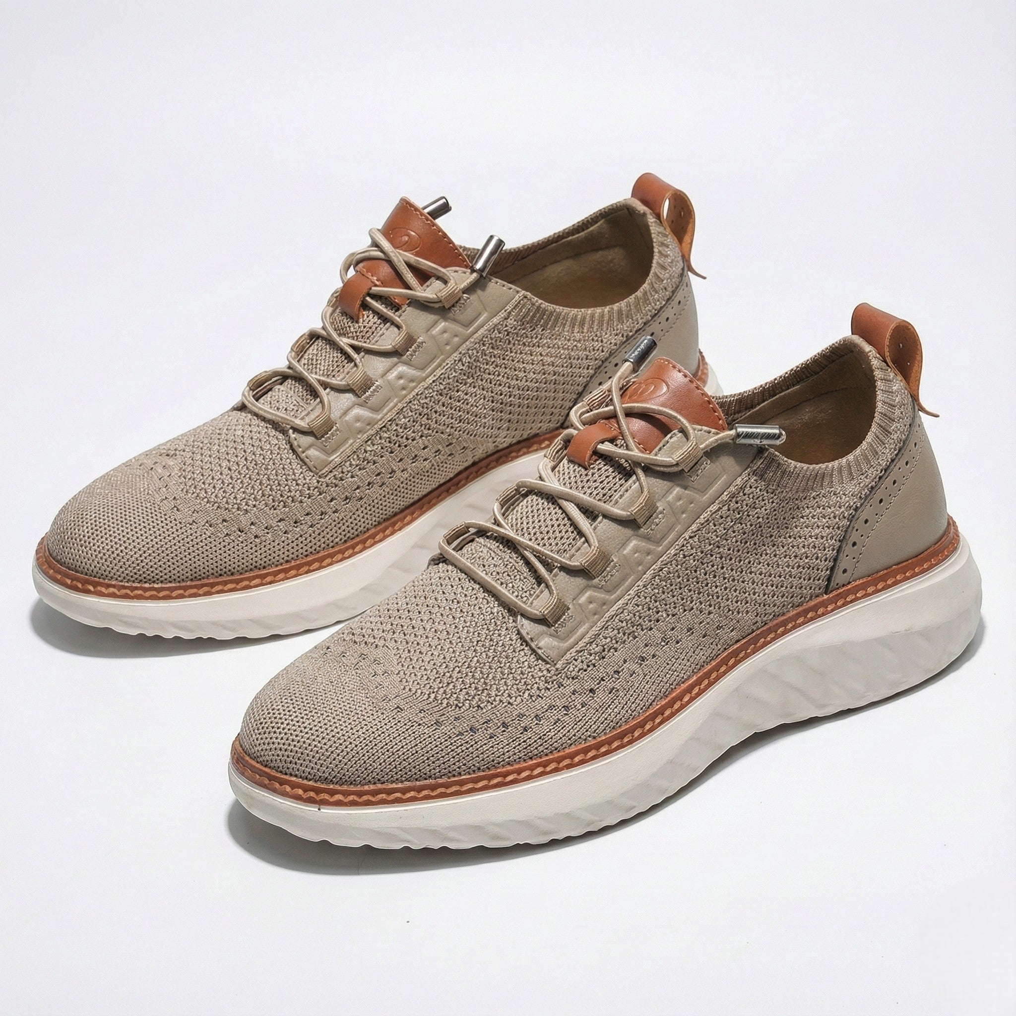 Jack - Men's Breathable Lightweight Sneakers - Shoes - Khaki - Jones & Smith